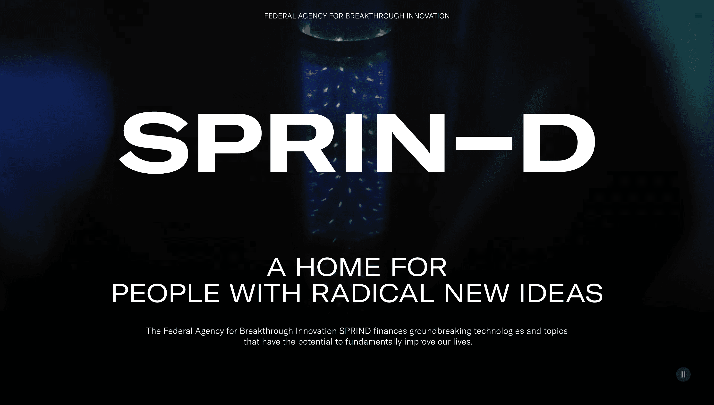 SPRIND — Tech, Sustainability website design