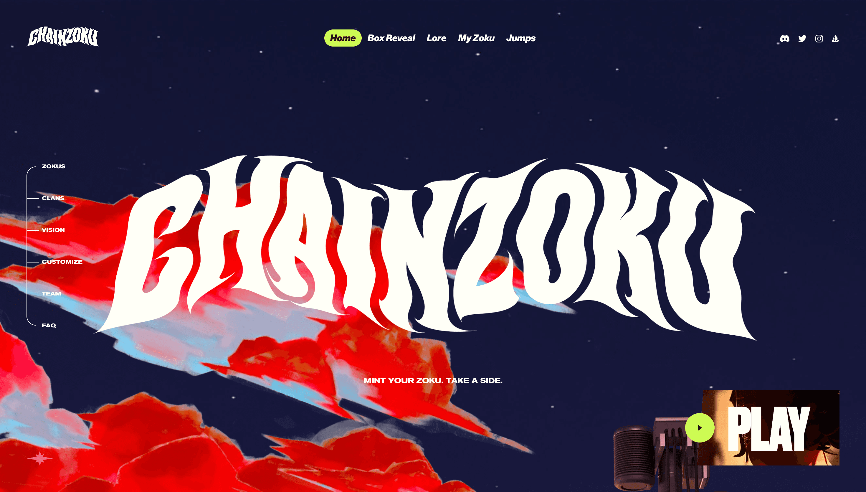 ChainZoku — Fashion, Entertainment website design