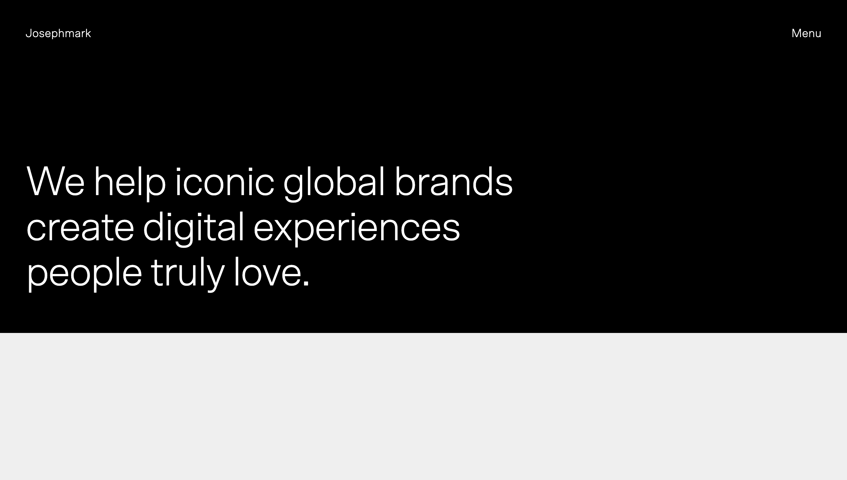 Josephmark — Agency, Studio website design