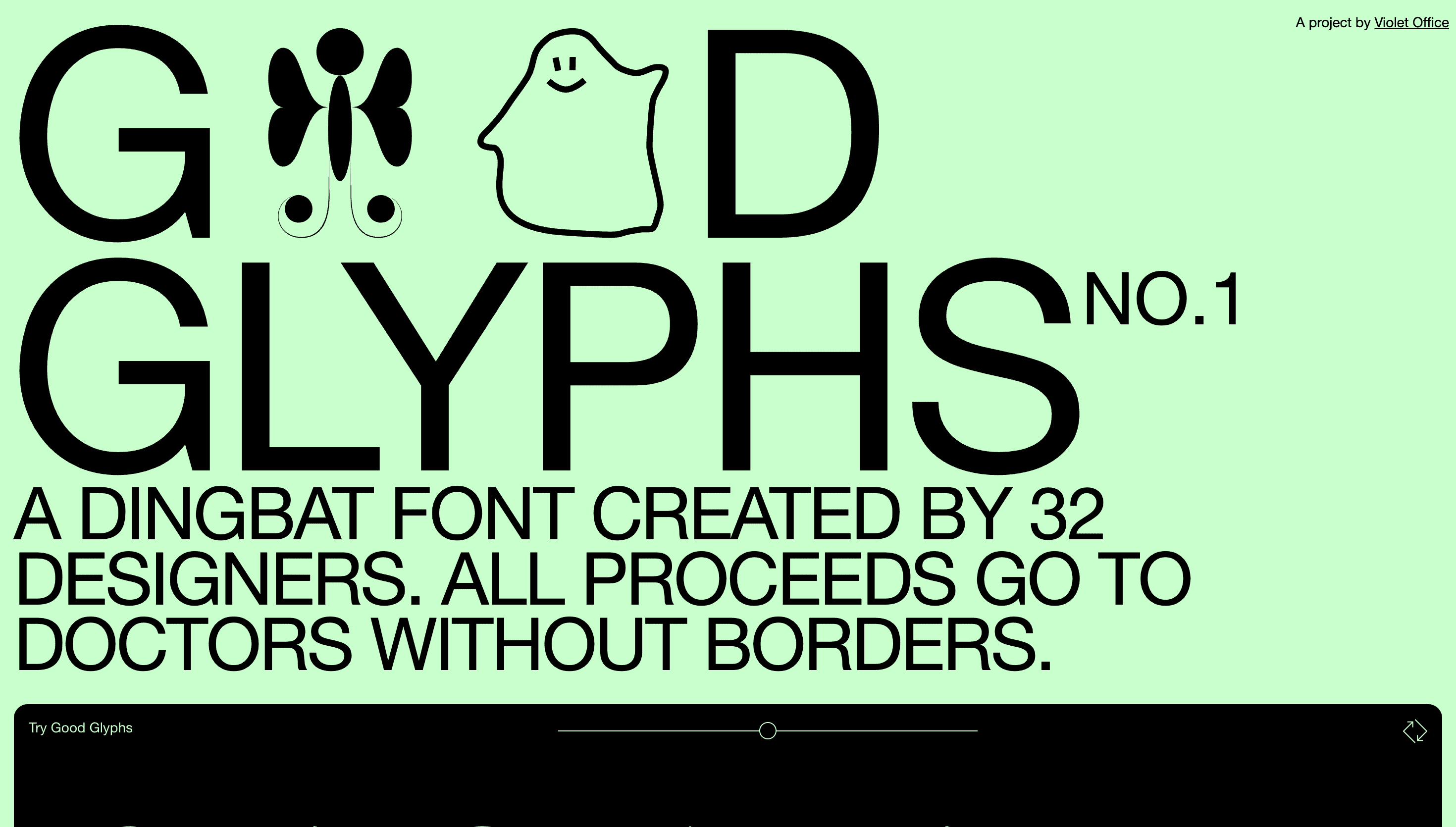 Good Glyphs — Fonts, Designer website design