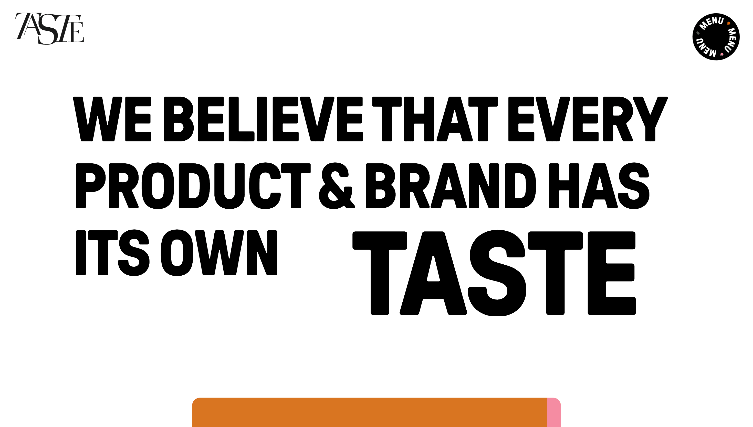 TASTE — Animation, Motion website design