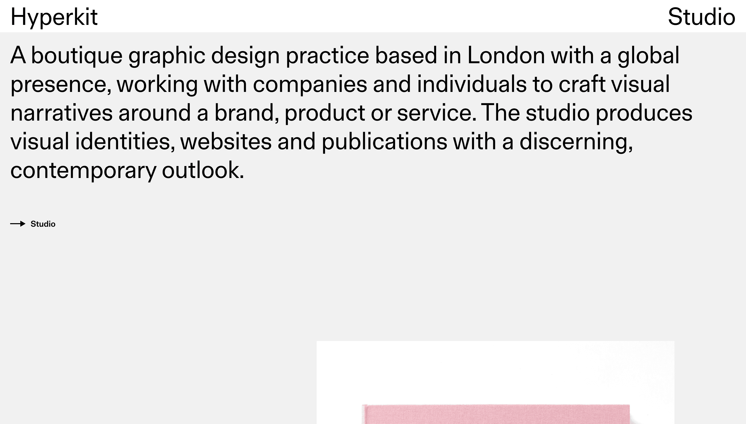 Hyperkit — Agency, Studio website design