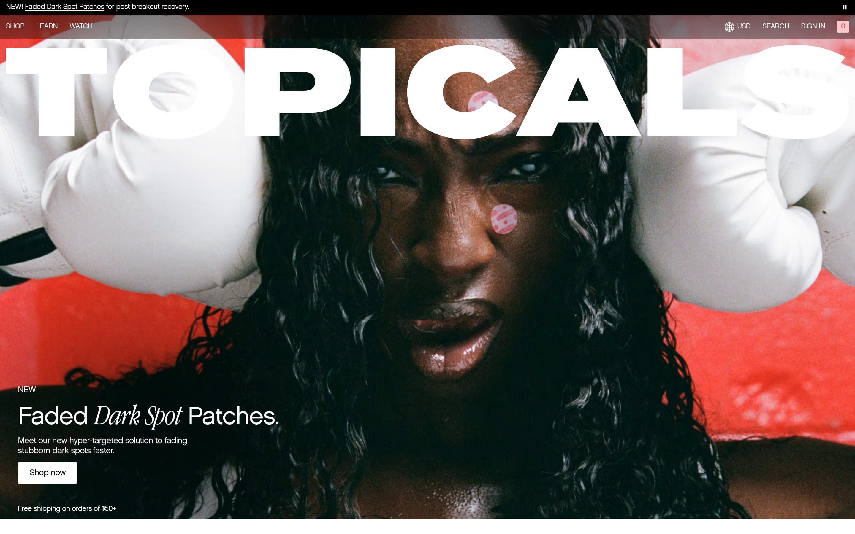 Topicals — Health, E-commerce website design