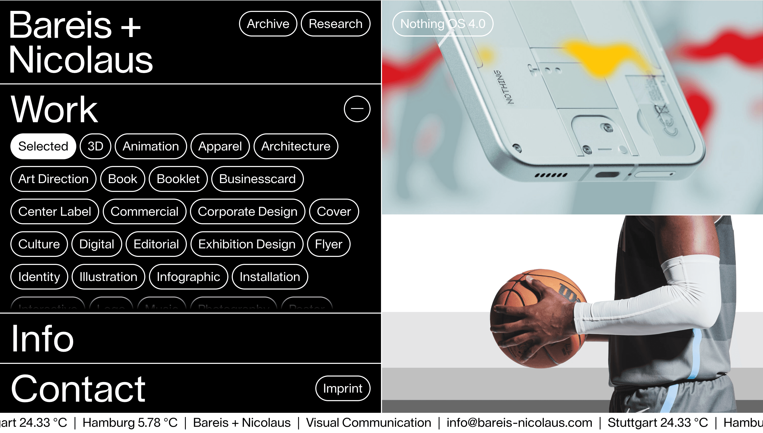 Bareis + Nicolaus — Agency, Studio website design