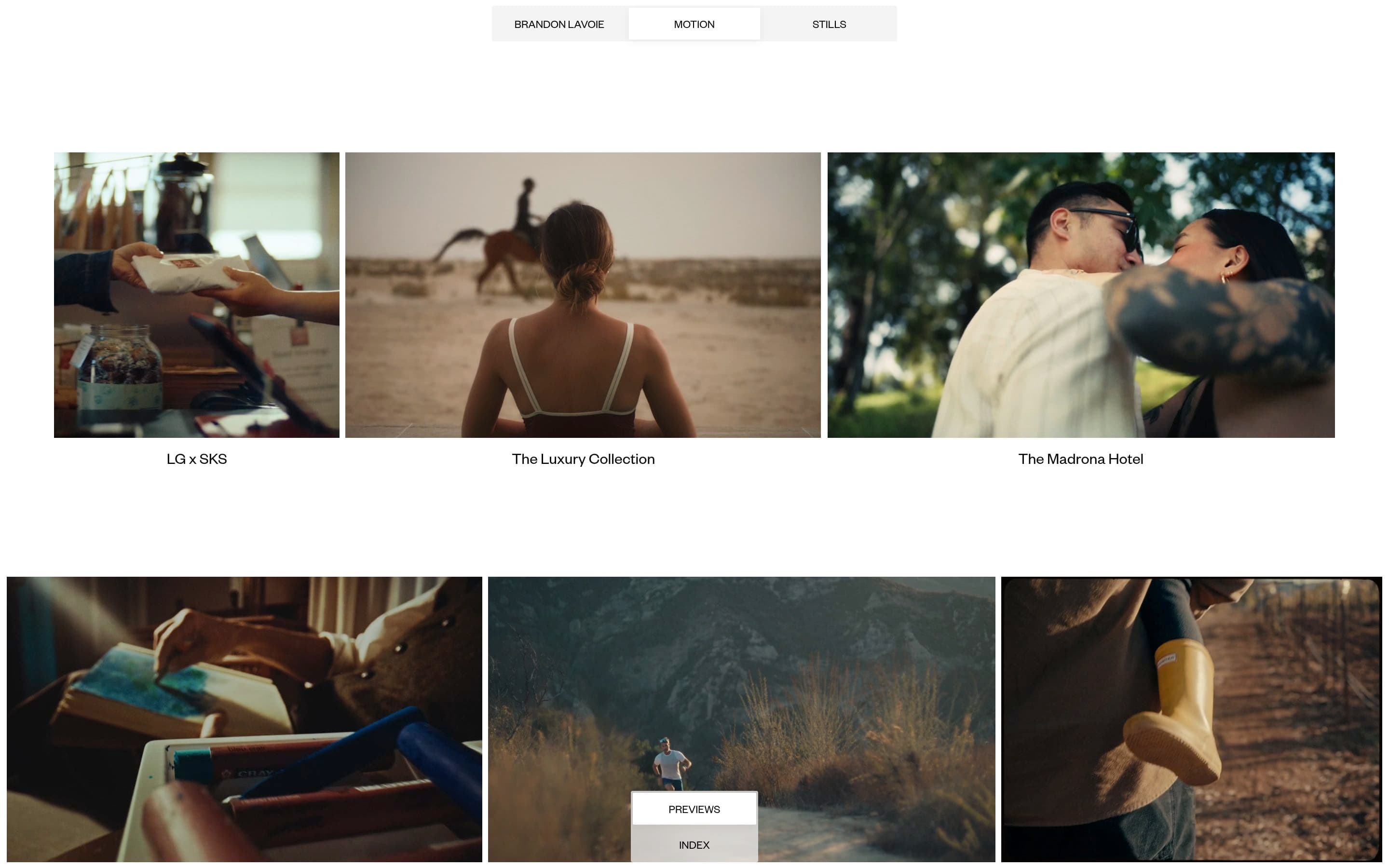 Brandon Lavoie — Portfolio, Studio website design