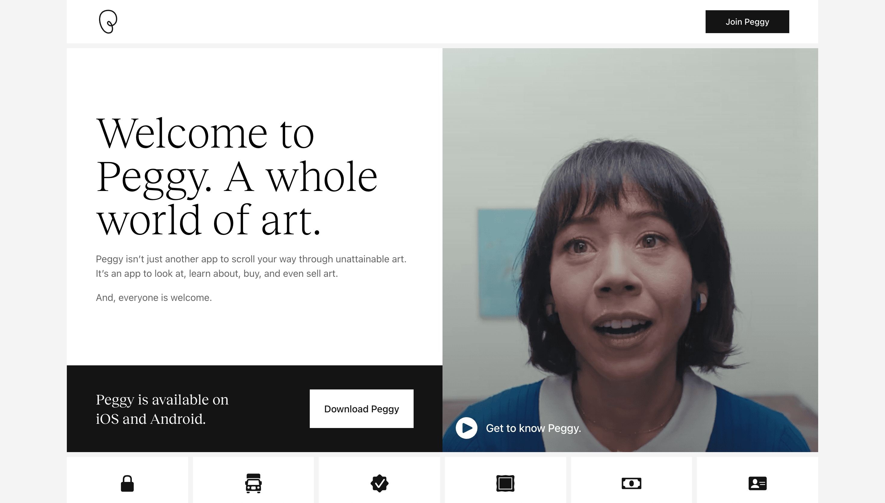 Peggy — Music, Art website design