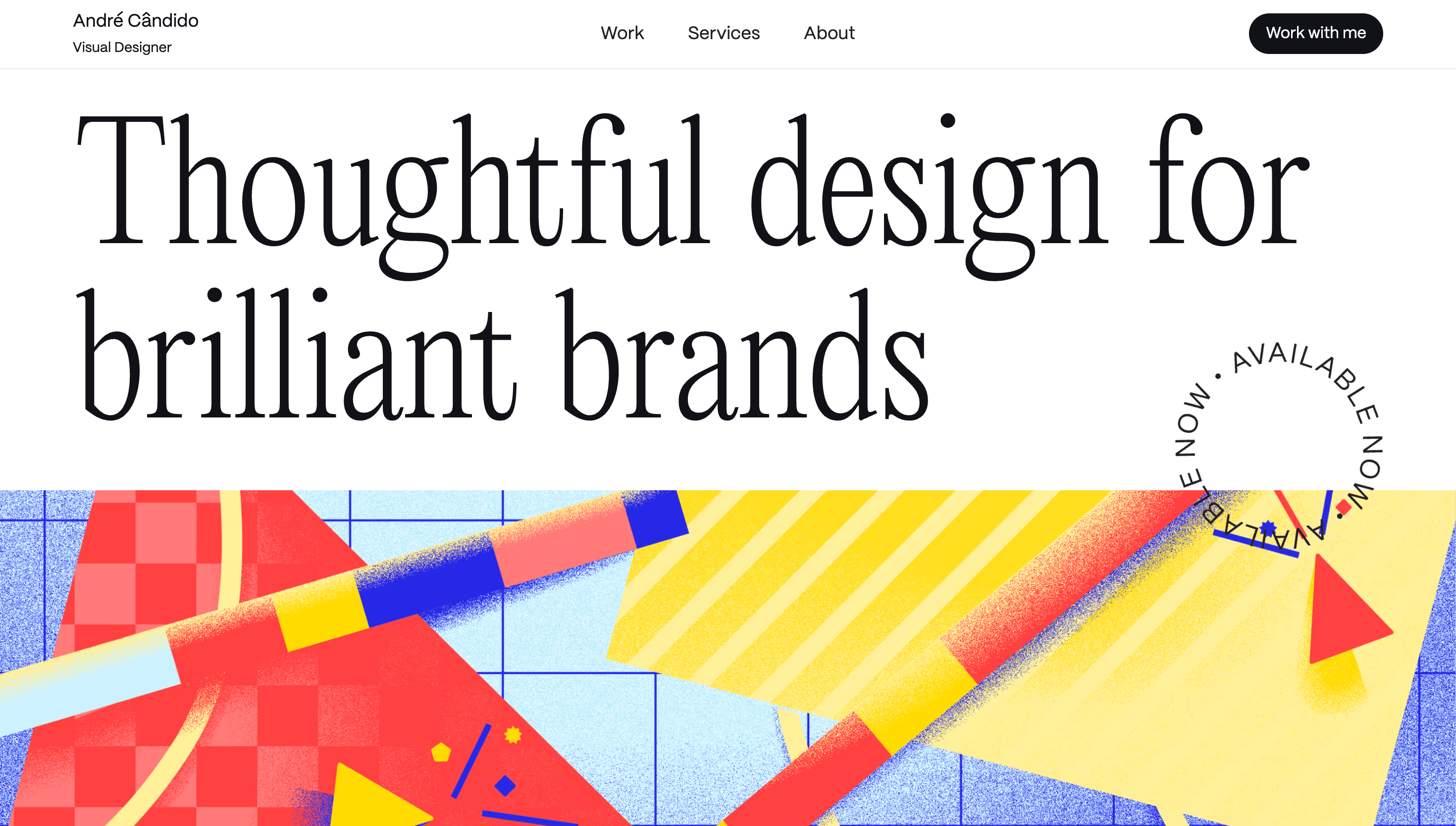 André Cândido — Designer, Portfolio website design