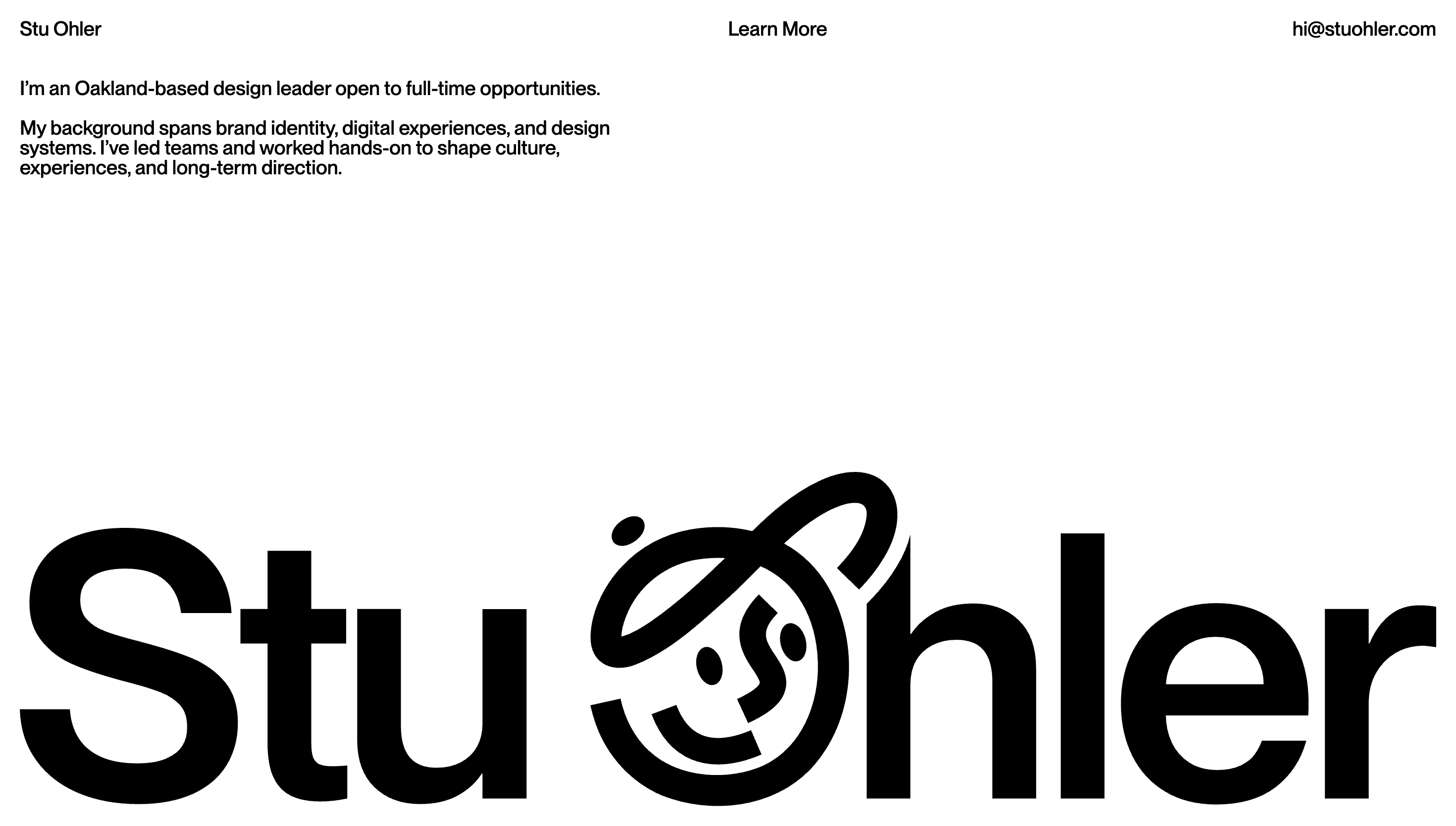 Stu Ohler — Designer, Branding website design