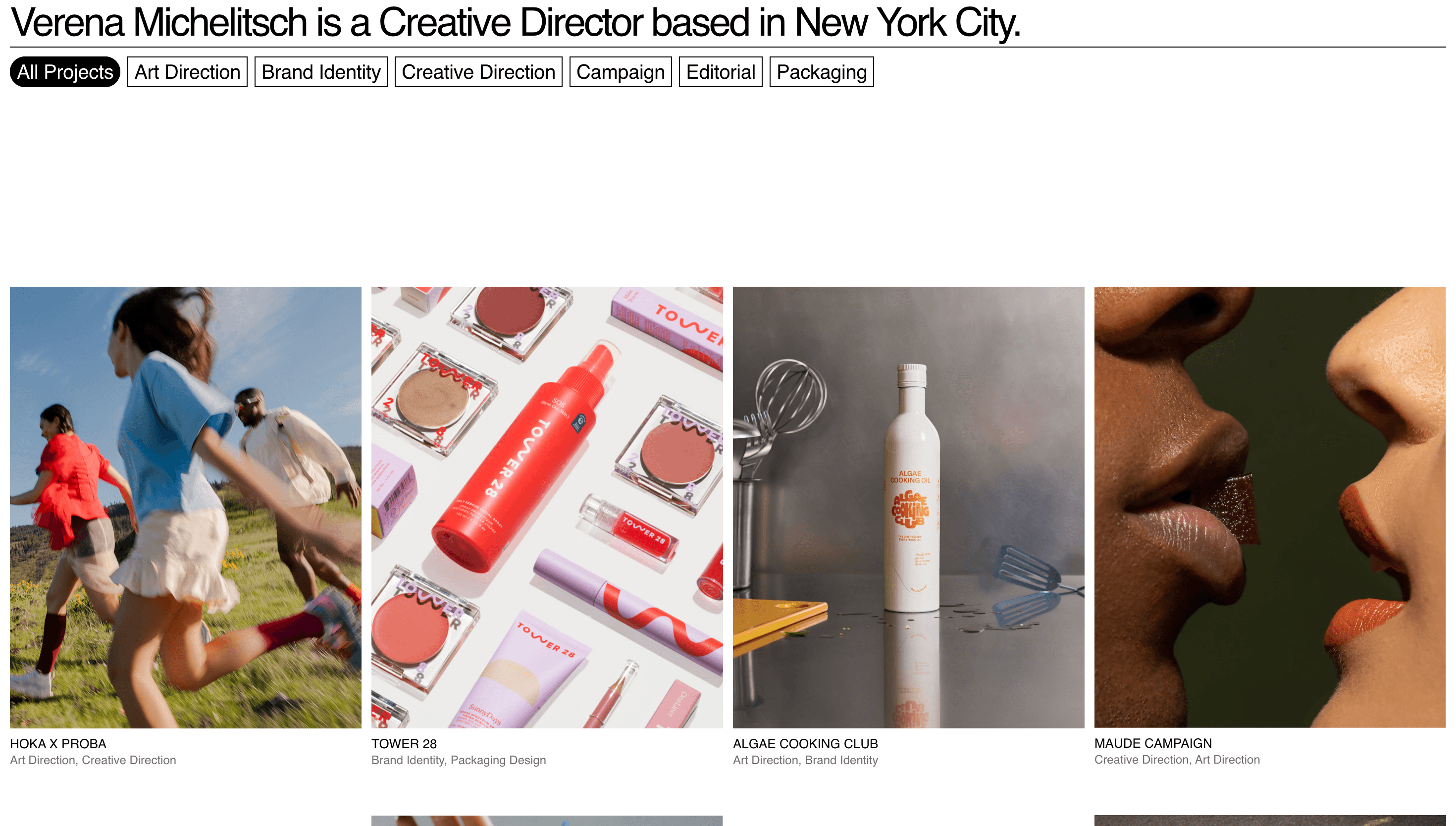 Verena Michelitsch — Designer, Portfolio website design