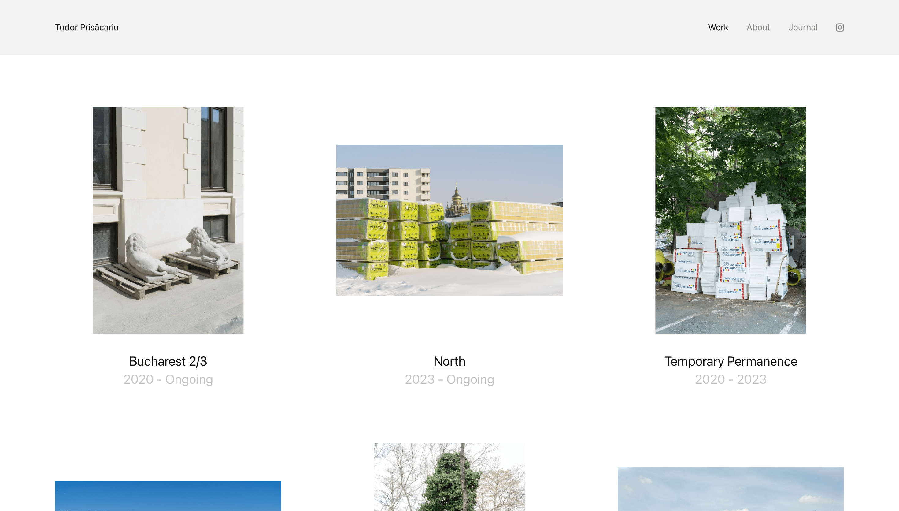 Tudor Prisăcariu — Art, Portfolio website design