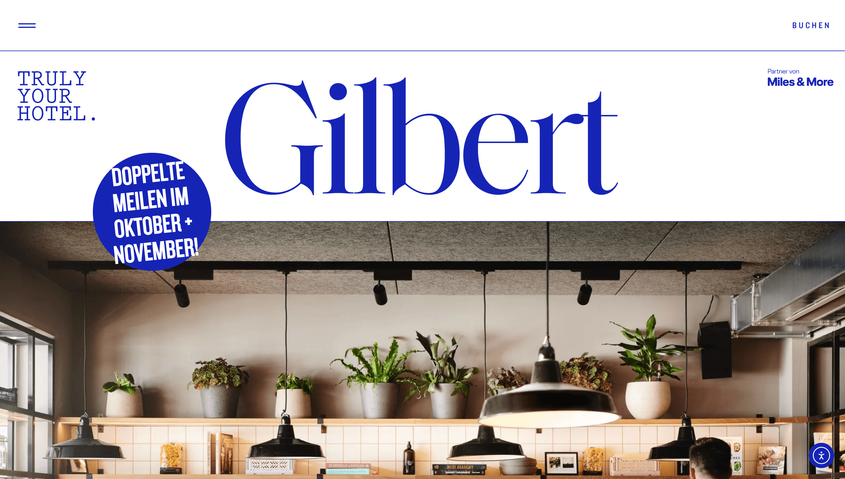 Hotel Gilbert — Travel, Food website design
