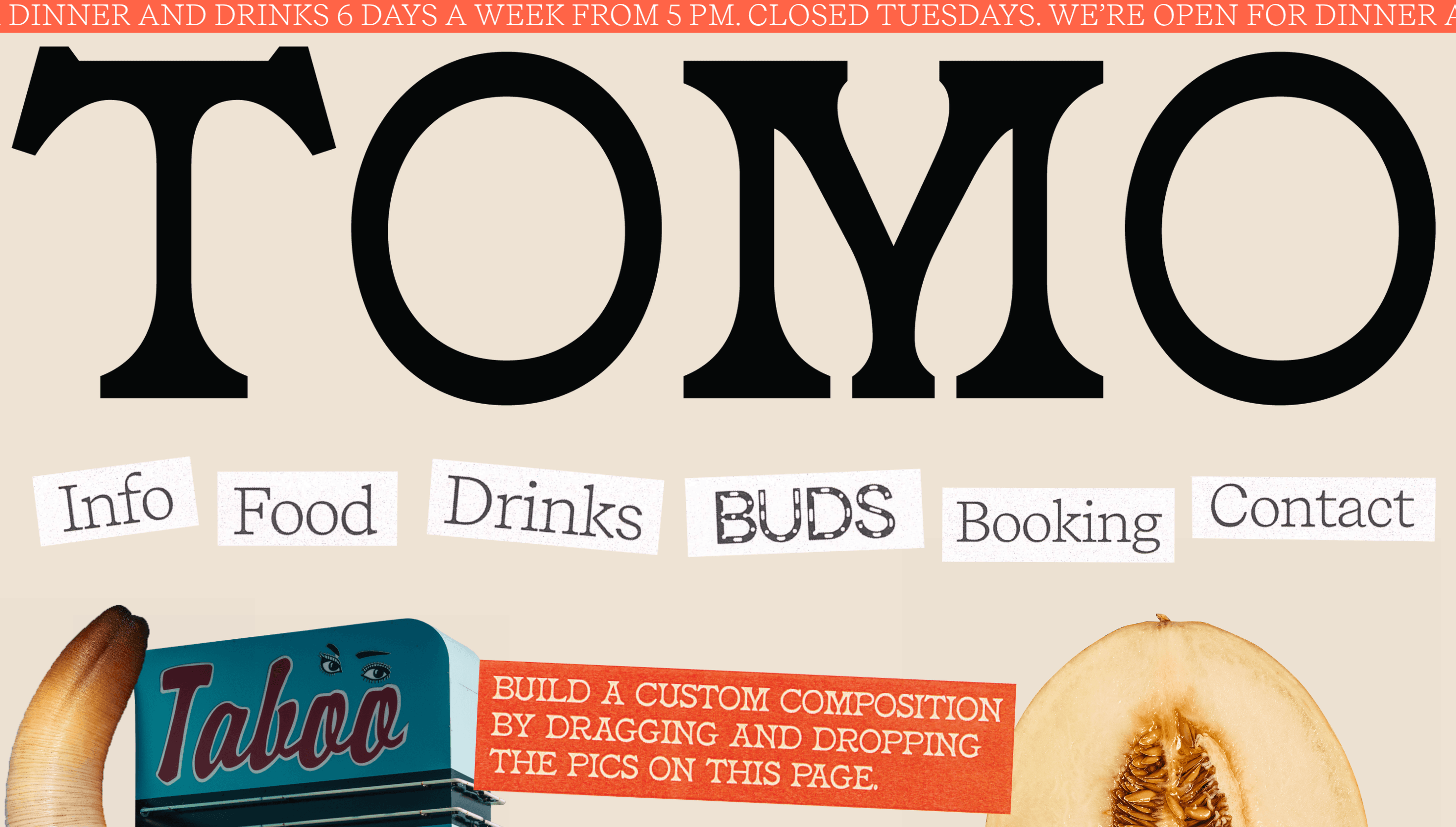 TOMO — Food, Culture website design