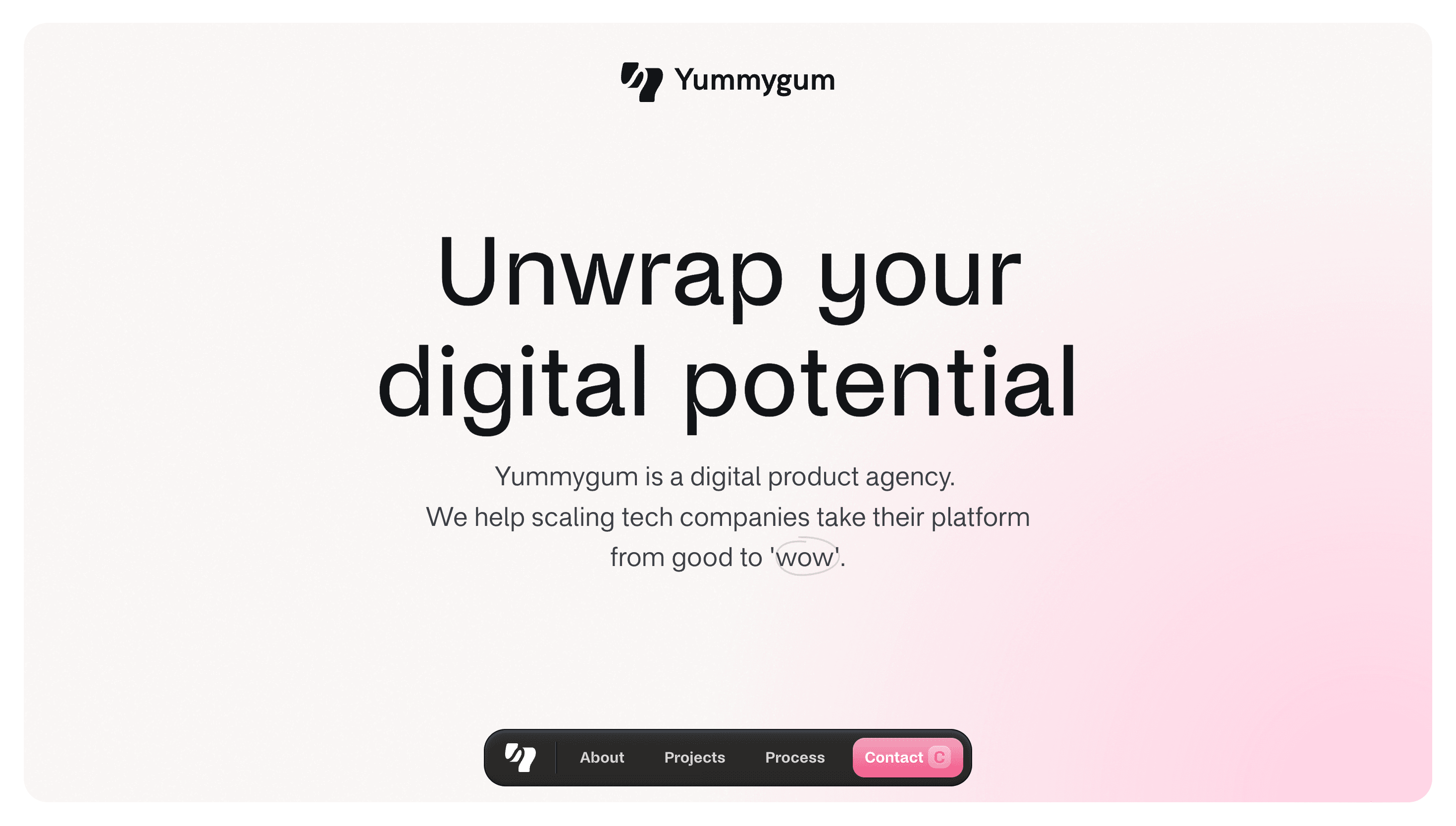 Yummygum — Agency, Product website design