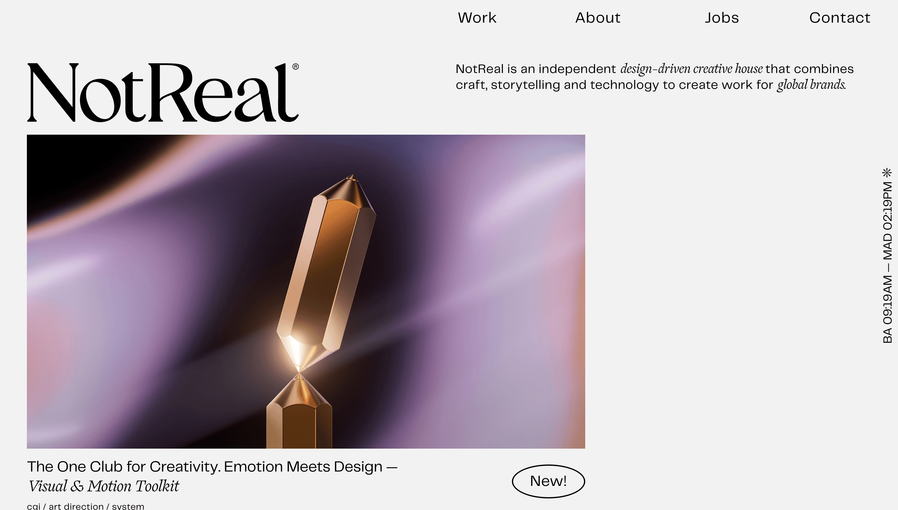NotReal — Agency, Studio website design