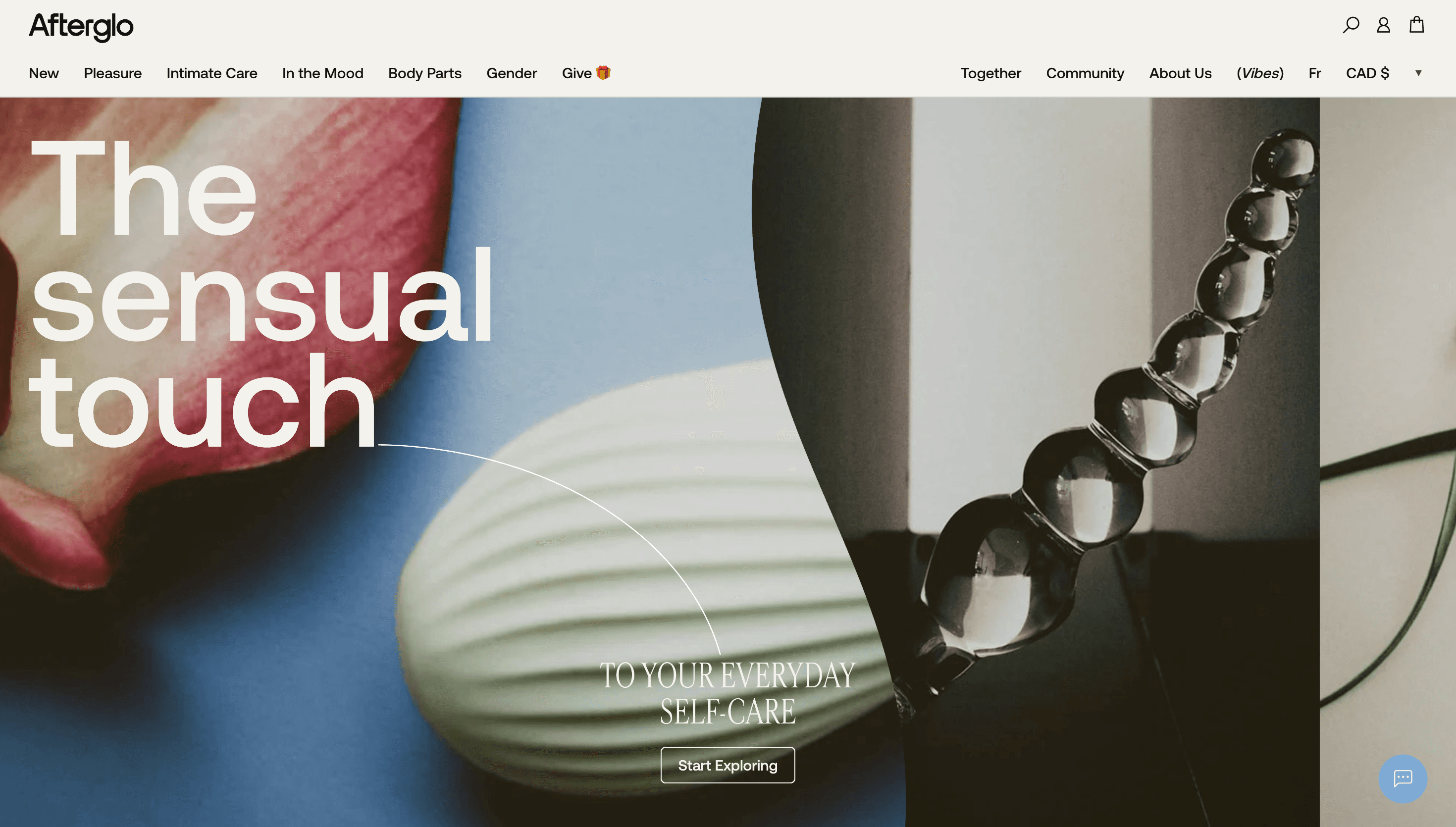 Afterglo — E-commerce, Health website design