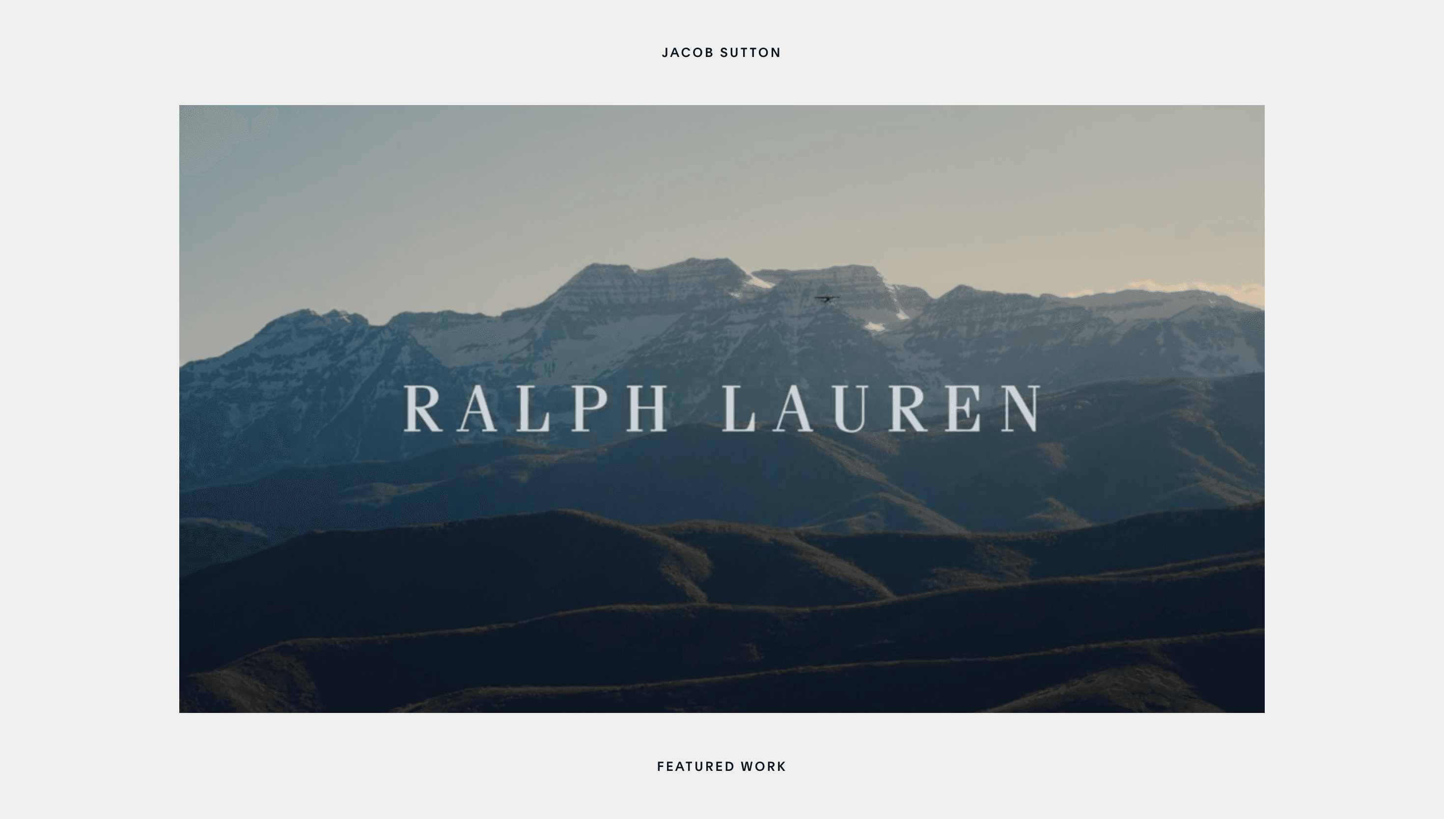 Jacob Sutton — Fashion, Portfolio website design