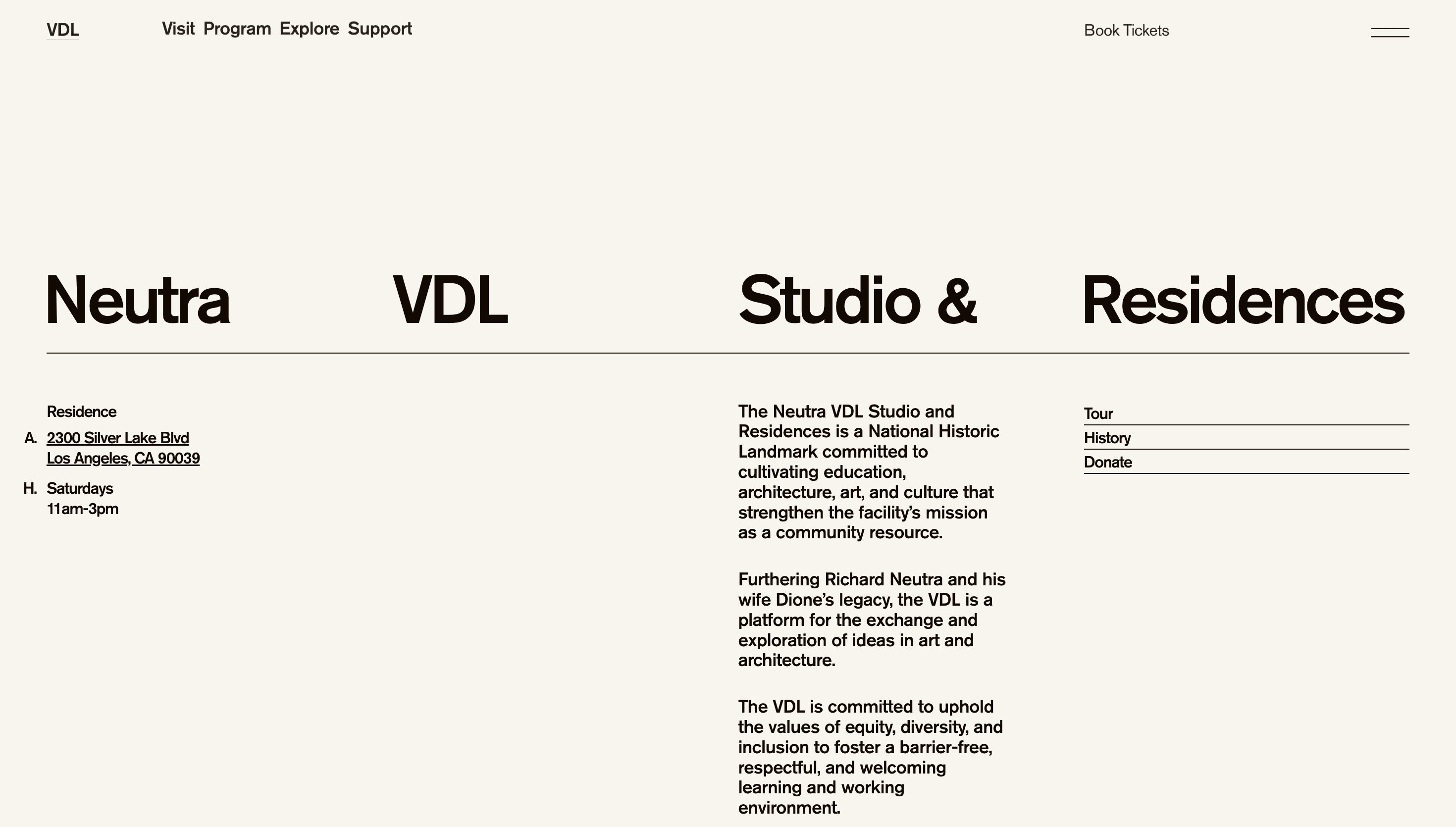 Neutra VDL — Culture, Education website design