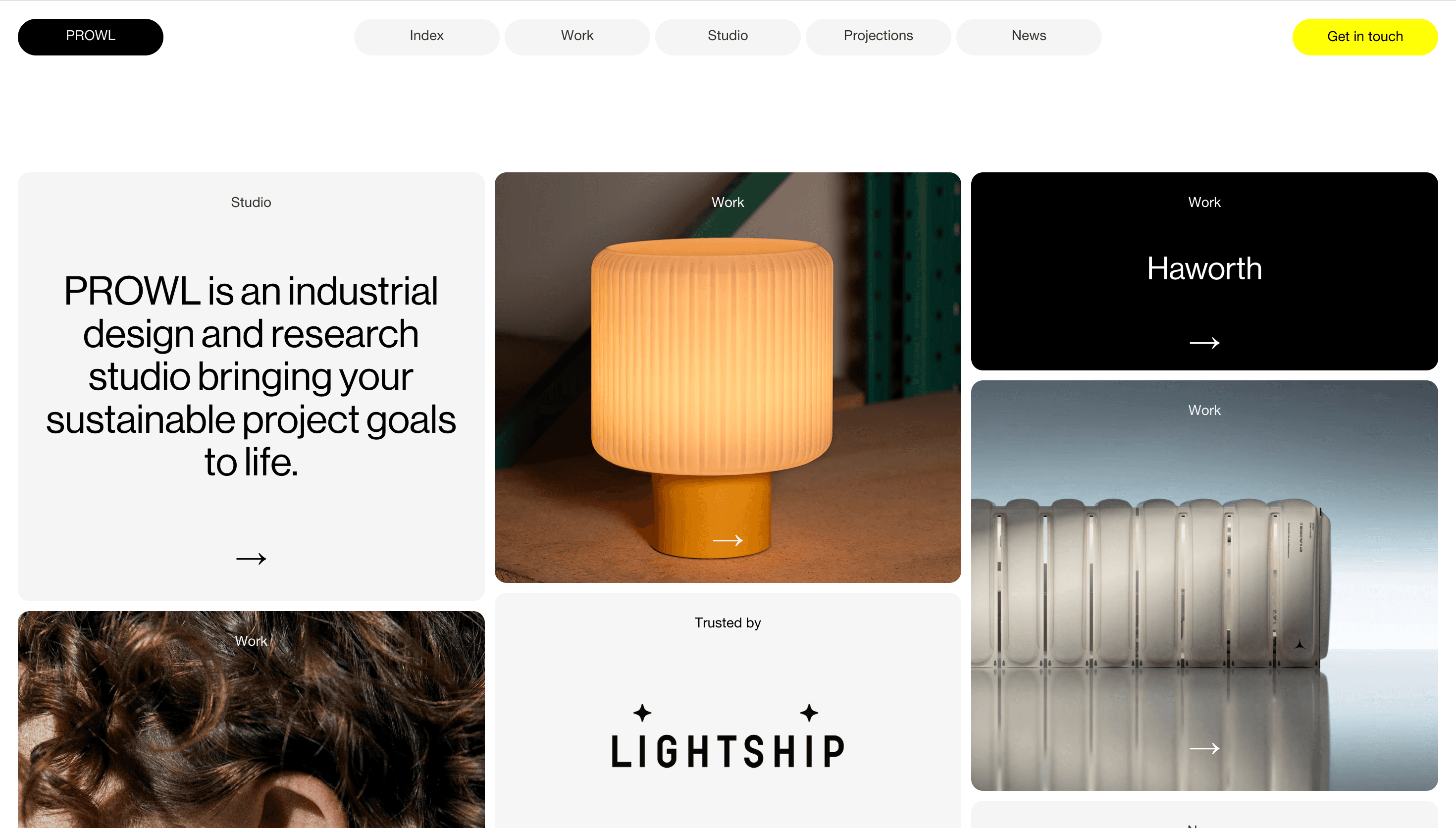 PROWL Studio — Studio, Sustainability website design