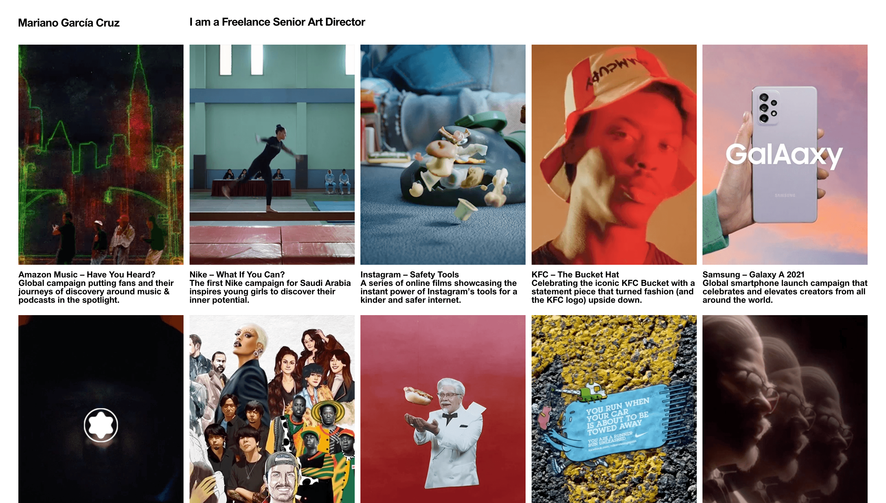 Mariano García Cruz — Designer, Art website design