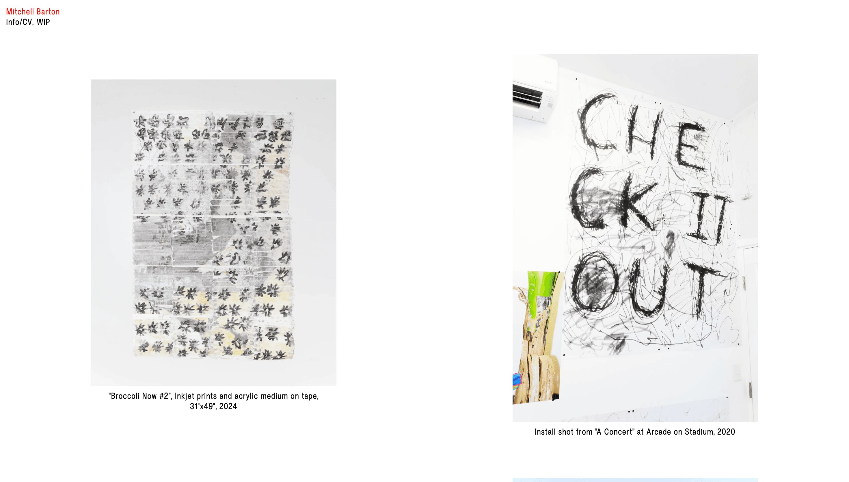 Mitchell Barton — Art, Portfolio website design