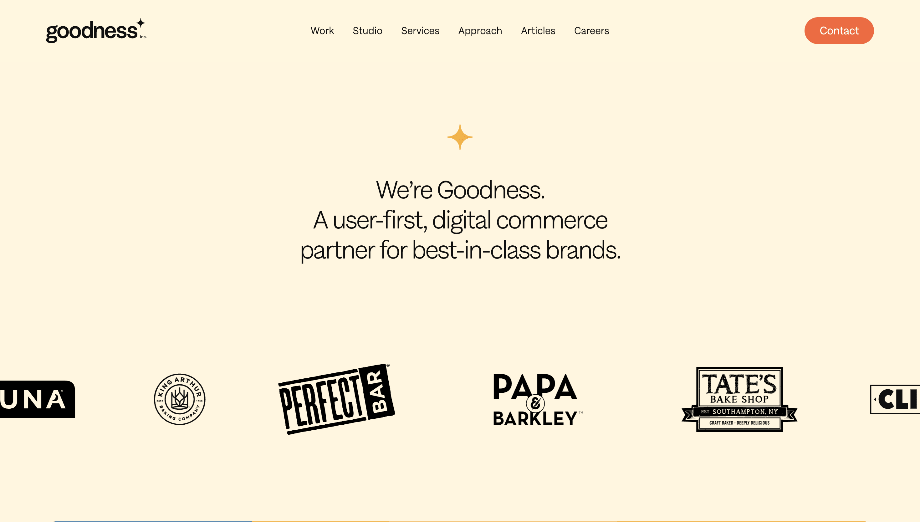 Goodness Inc. — Agency, Studio website design