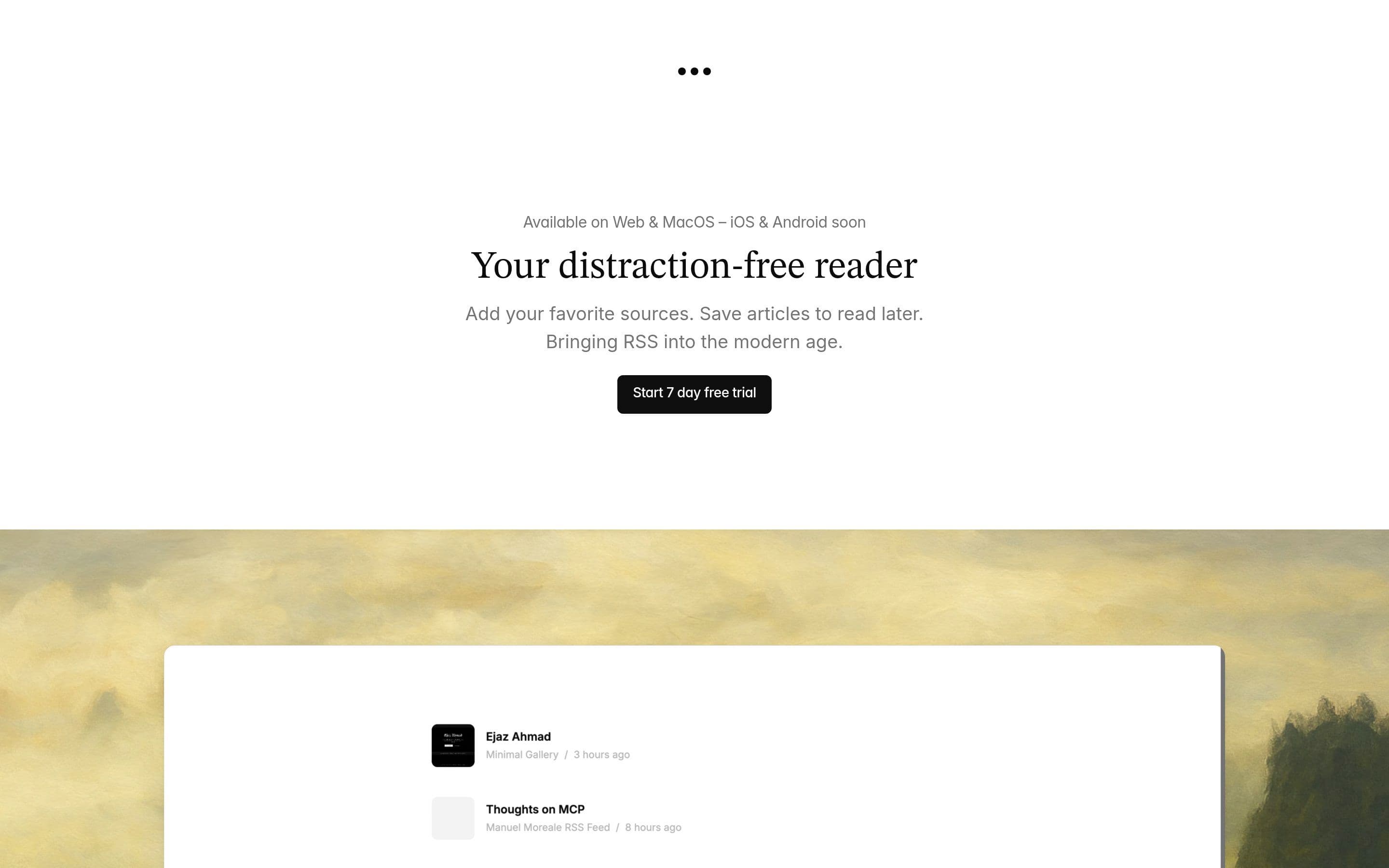 Sort – The distraction-free news reader