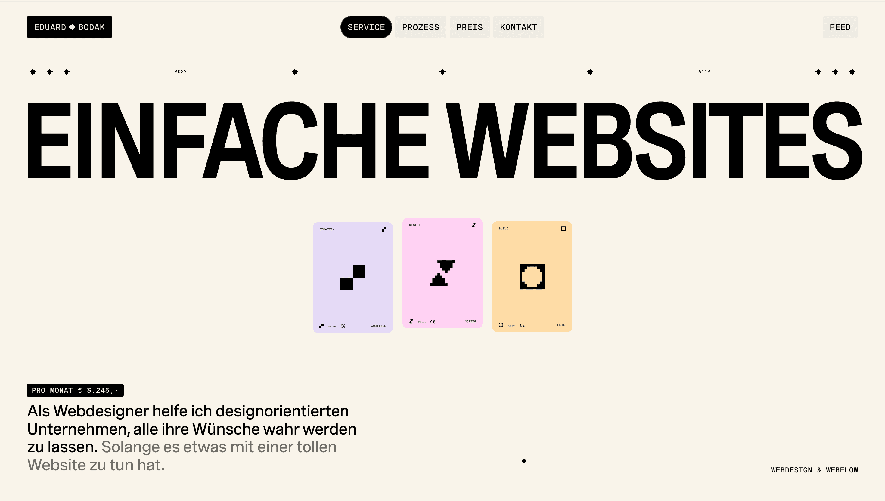Eduard Bodak — Portfolio — Portfolio, Minimal website design