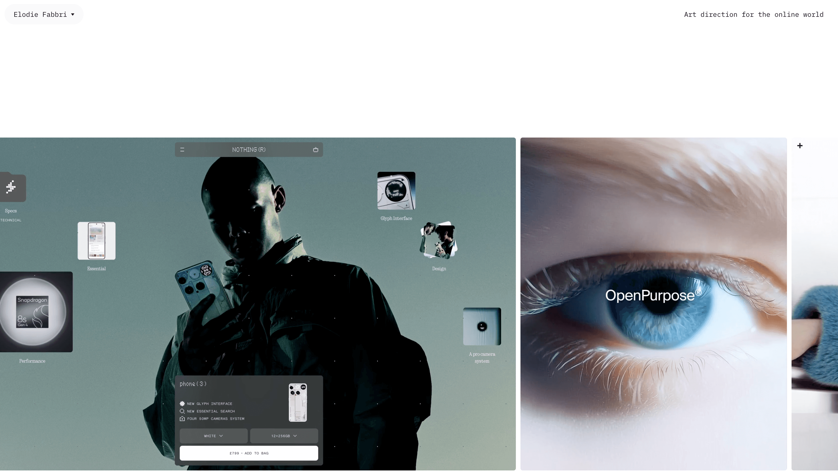 Elodie Fabbri — Art, Fashion website design