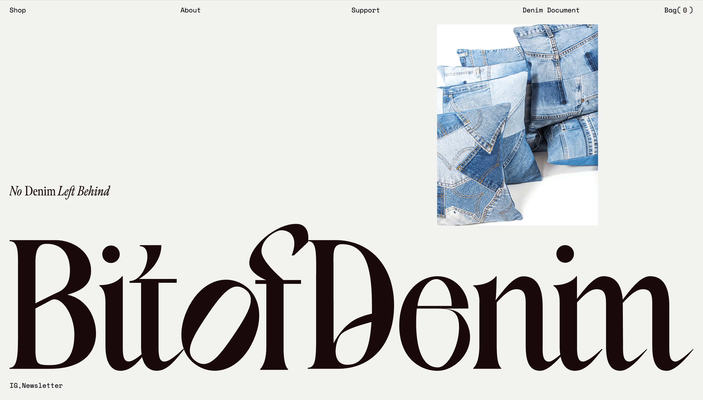 Bit of Denim — Studio, Web website design