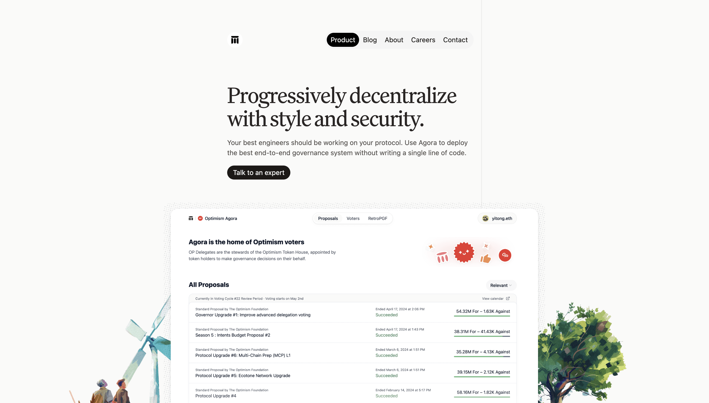 Agora — Web3, Finance website design