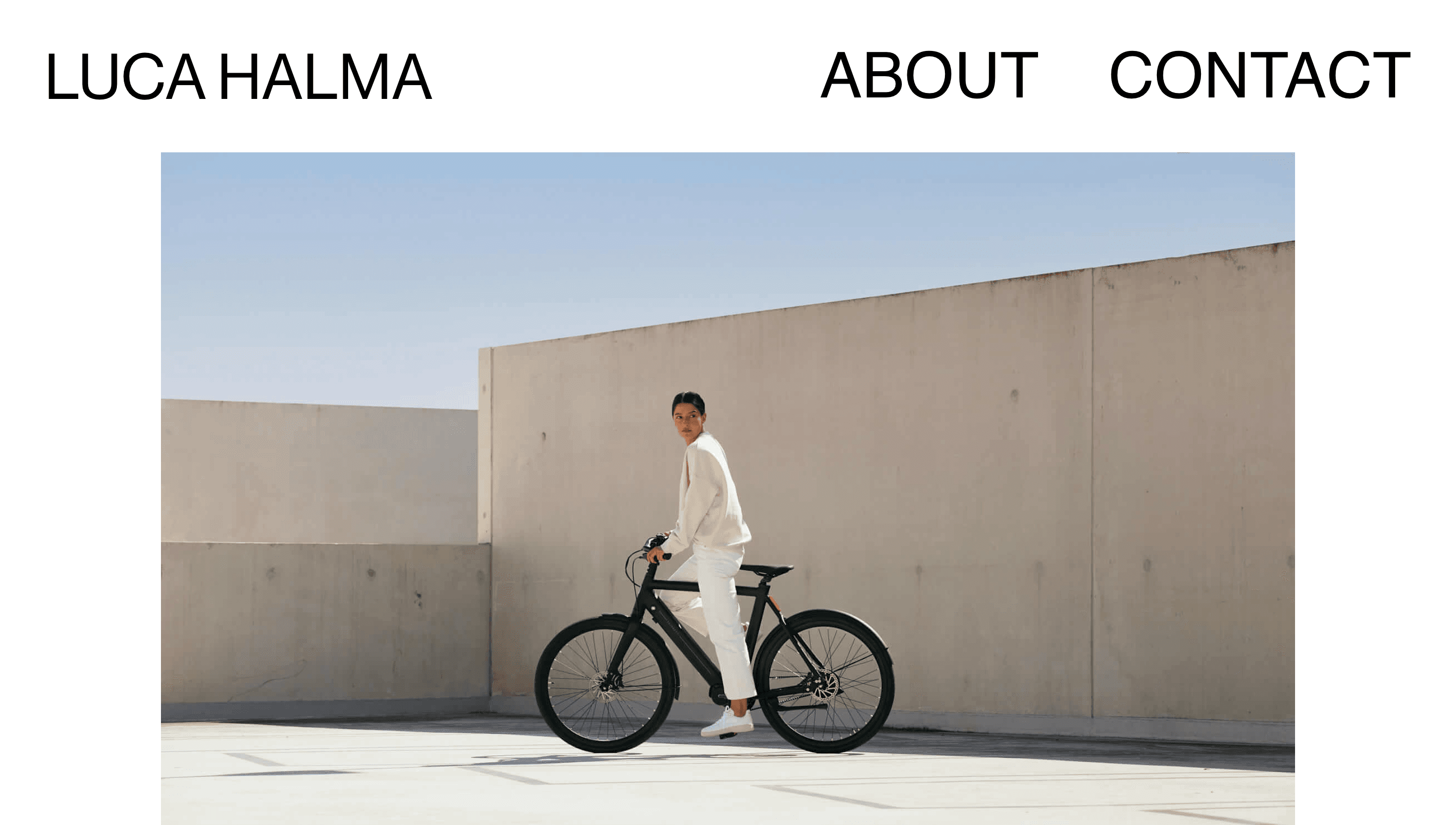 Luca Halma — Portfolio, Branding website design