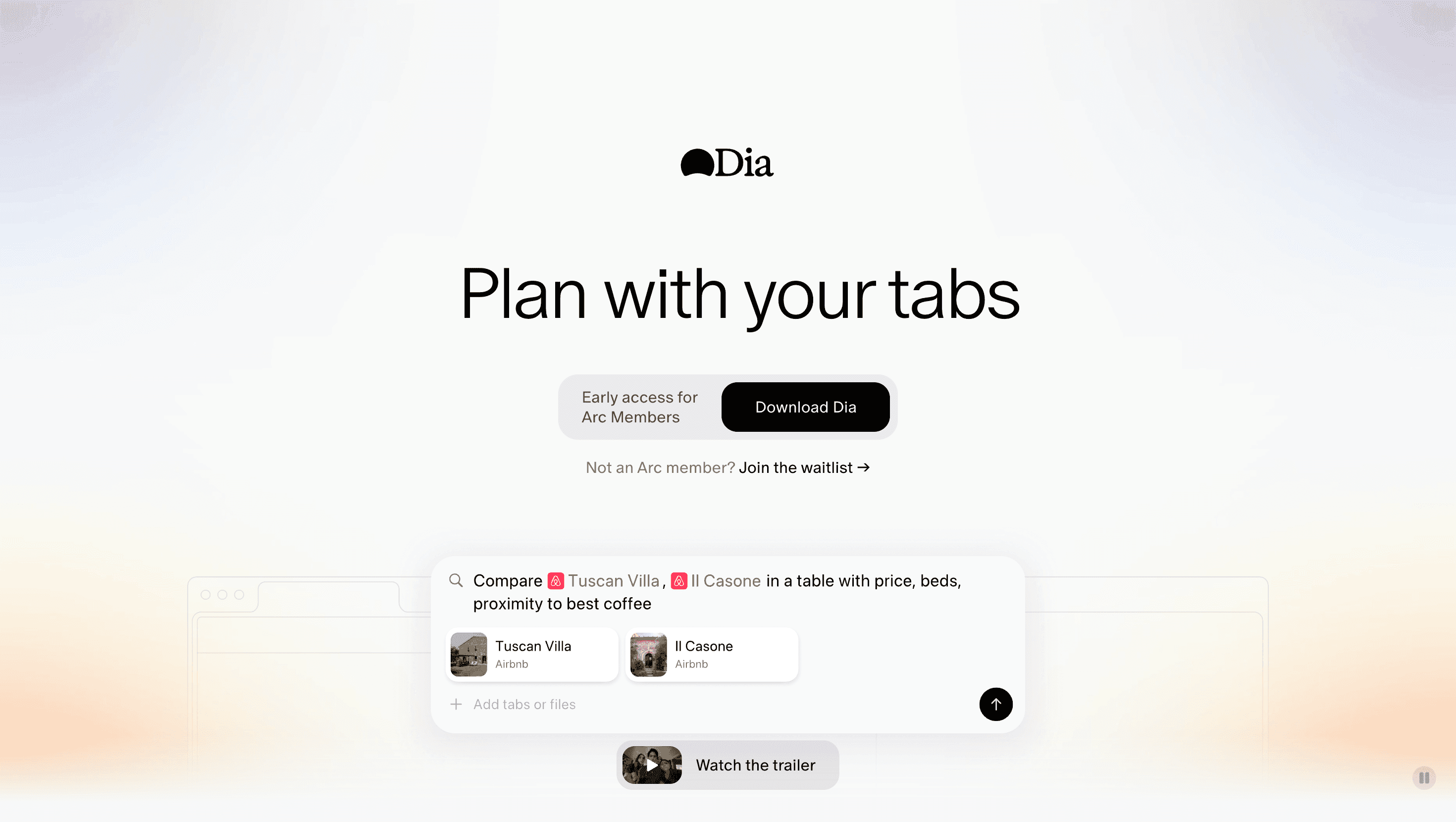 Dia — Product, Minimal website design