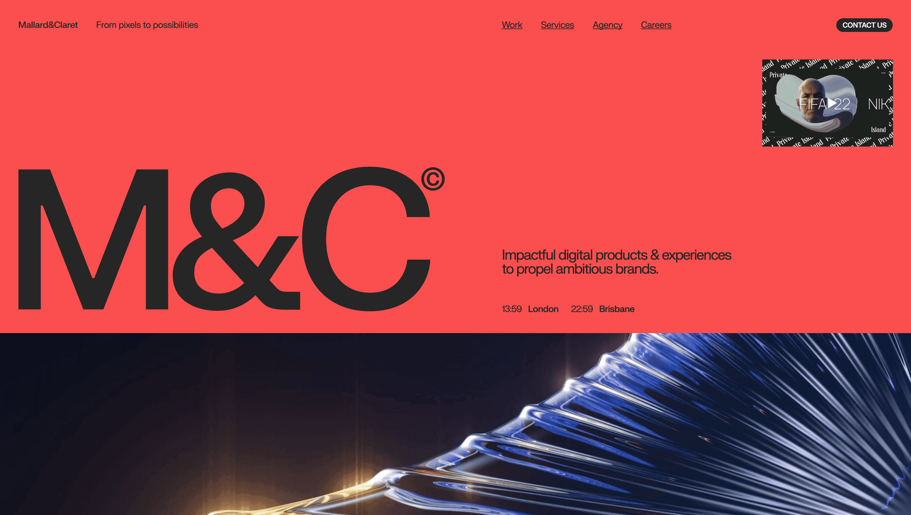 M&C 4.0 — Minimal, Agency website design