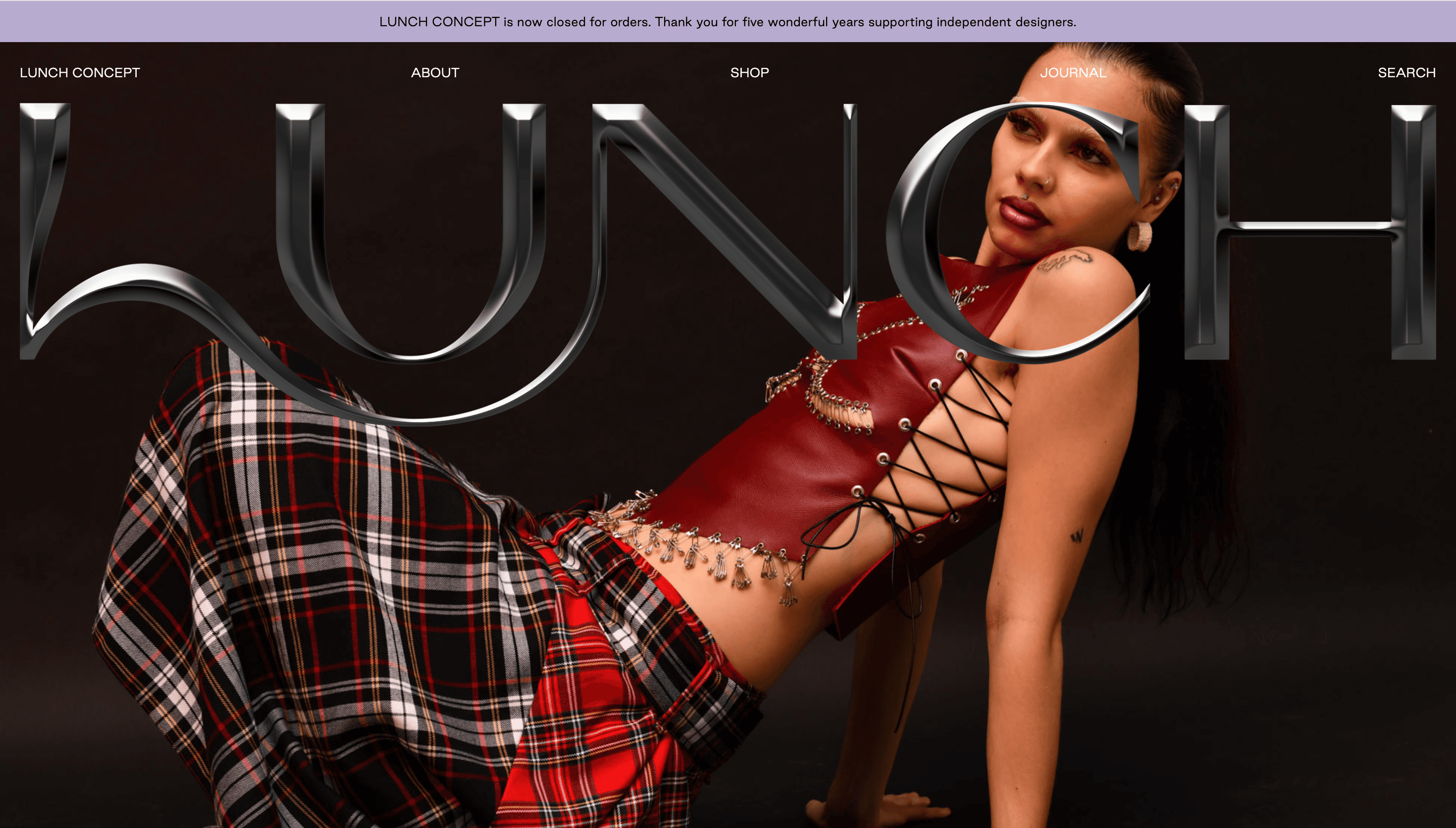 LUNCH — Fashion, Sustainability website design