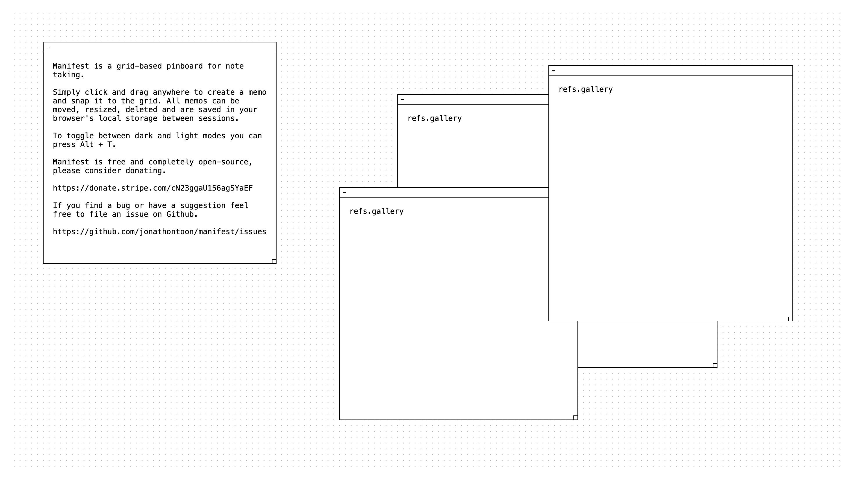 Manifest — Productivity, Launcher website design