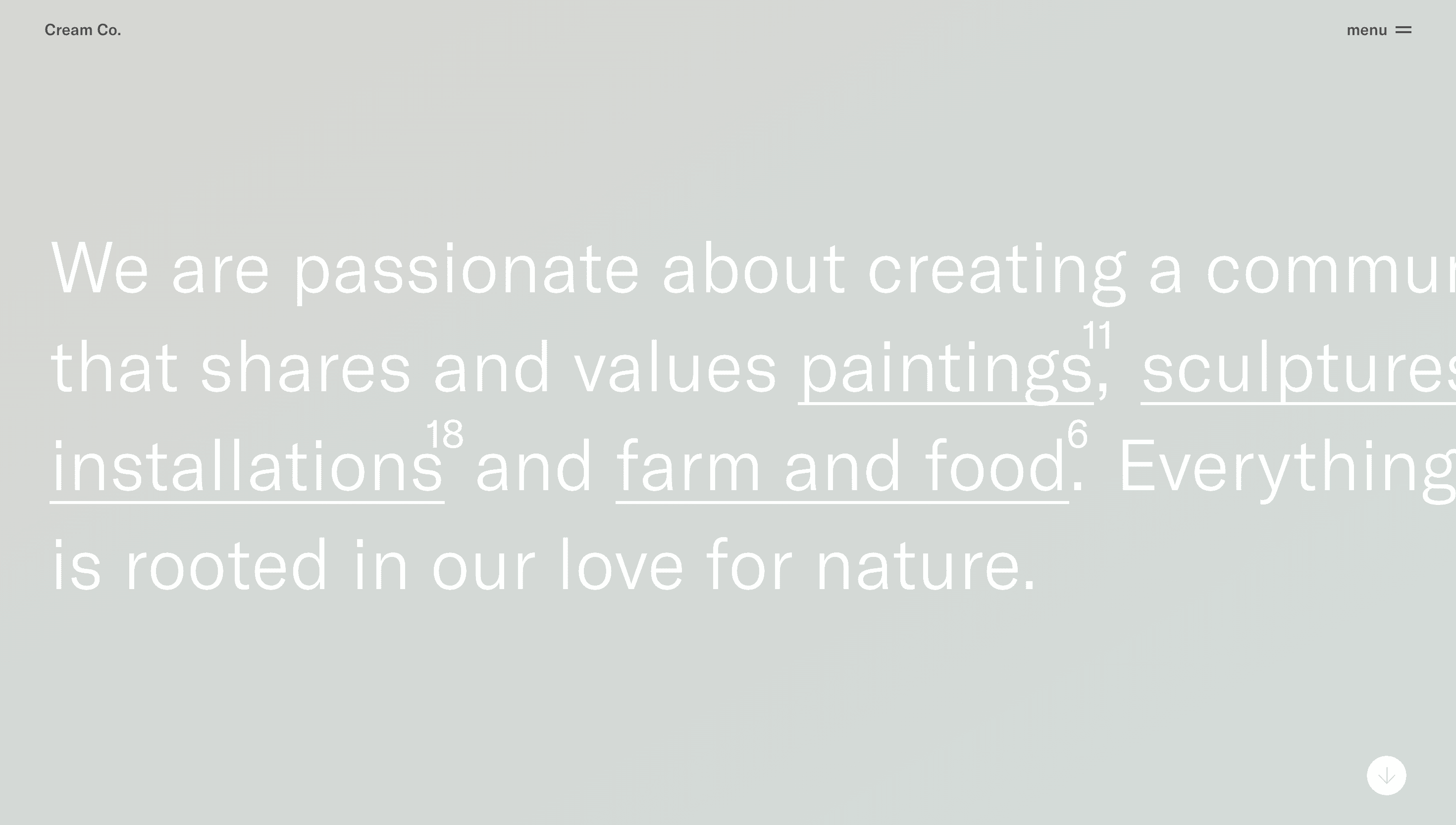 Cream Co. — Agency, Studio website design