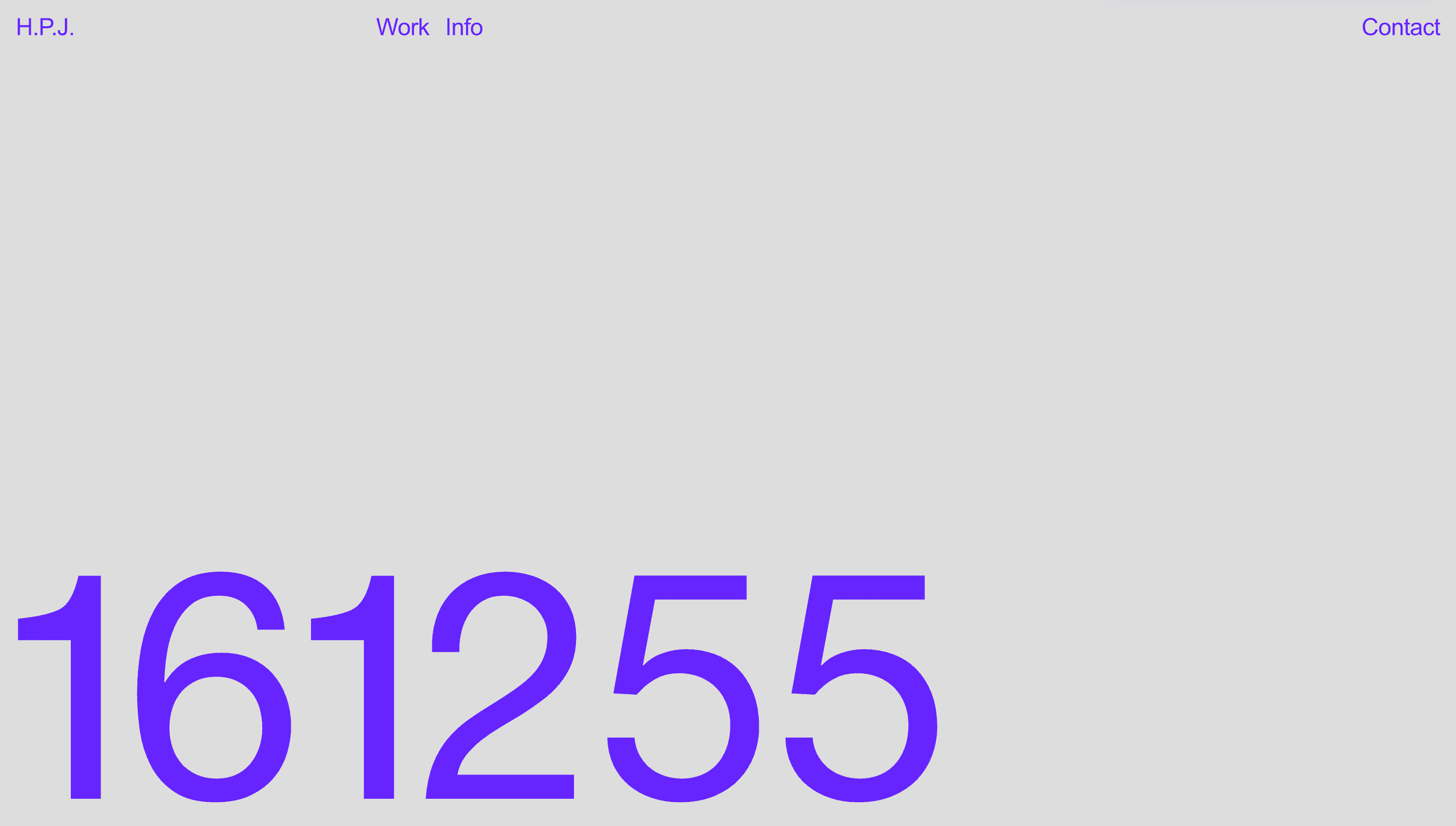 H.P.J. — Designer, Portfolio website design