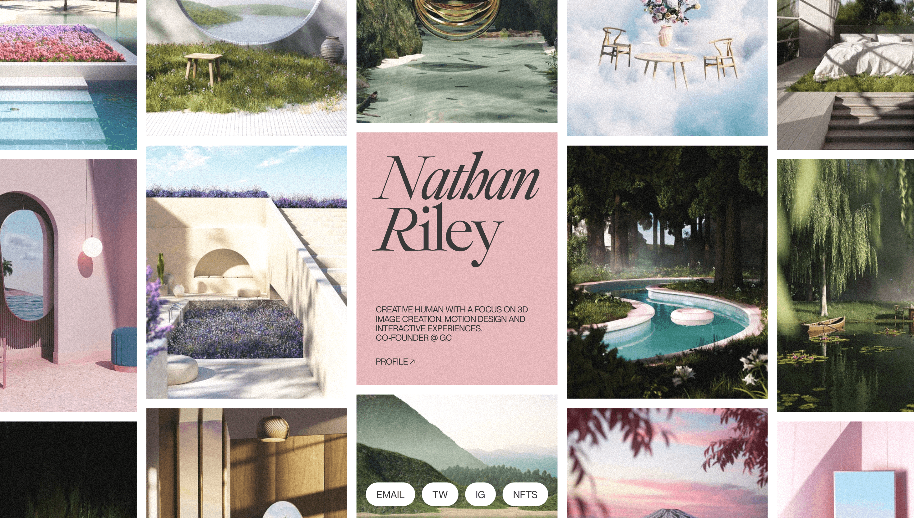 Nathan Riley — Designer, Portfolio website design