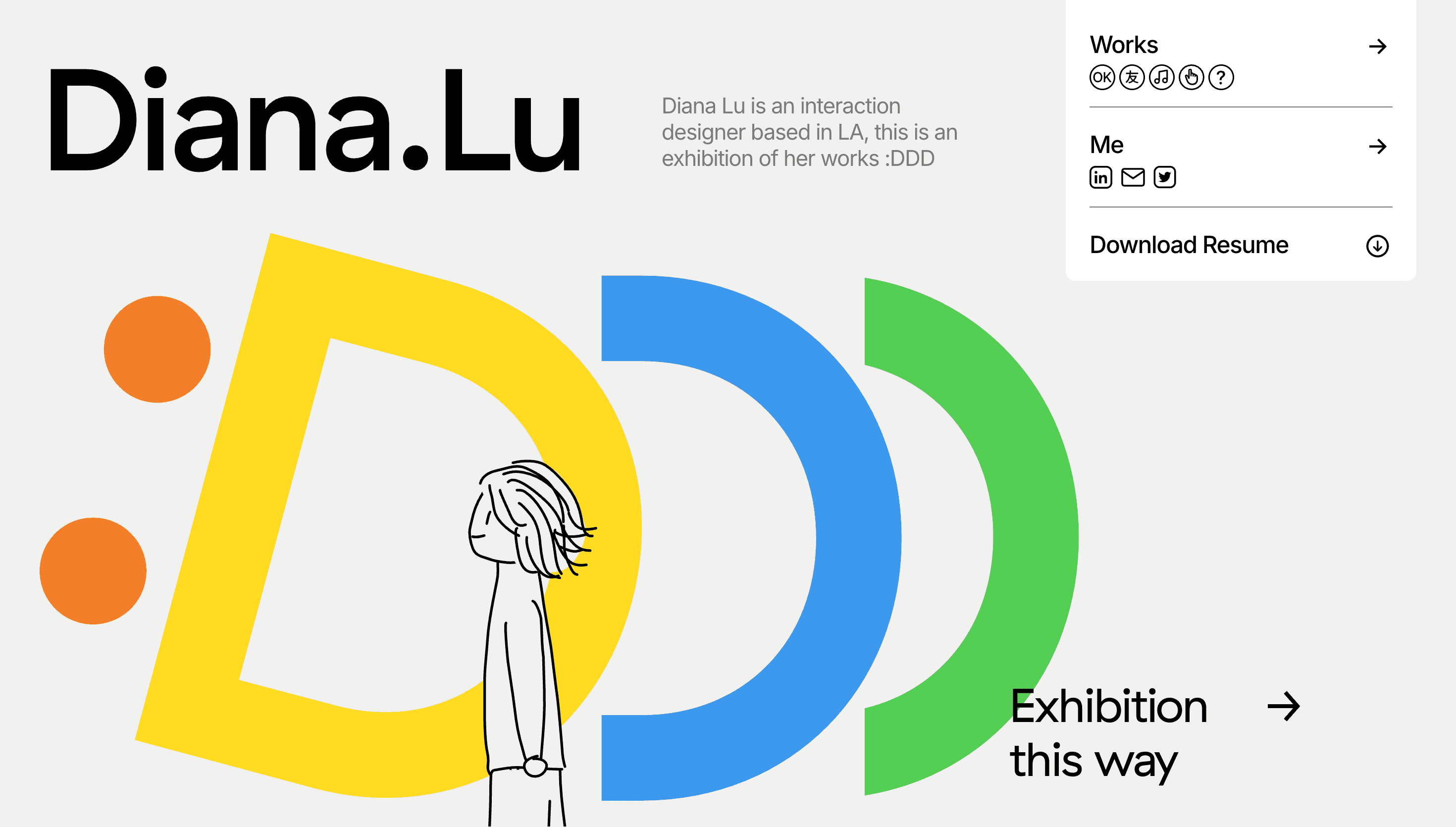 Diana Lu — Designer, Portfolio website design