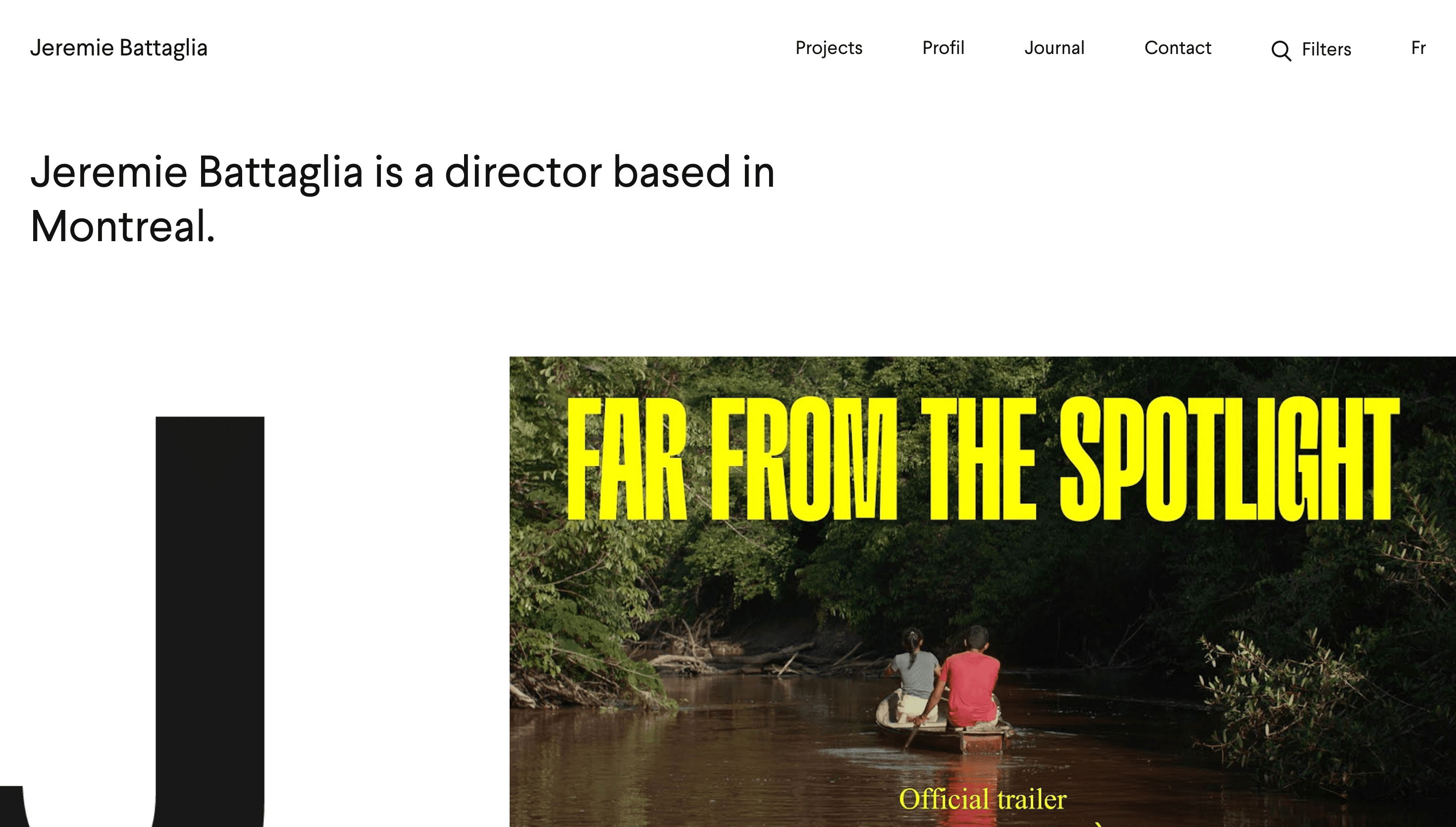 Jeremie Battaglia — Portfolio, Designer website design