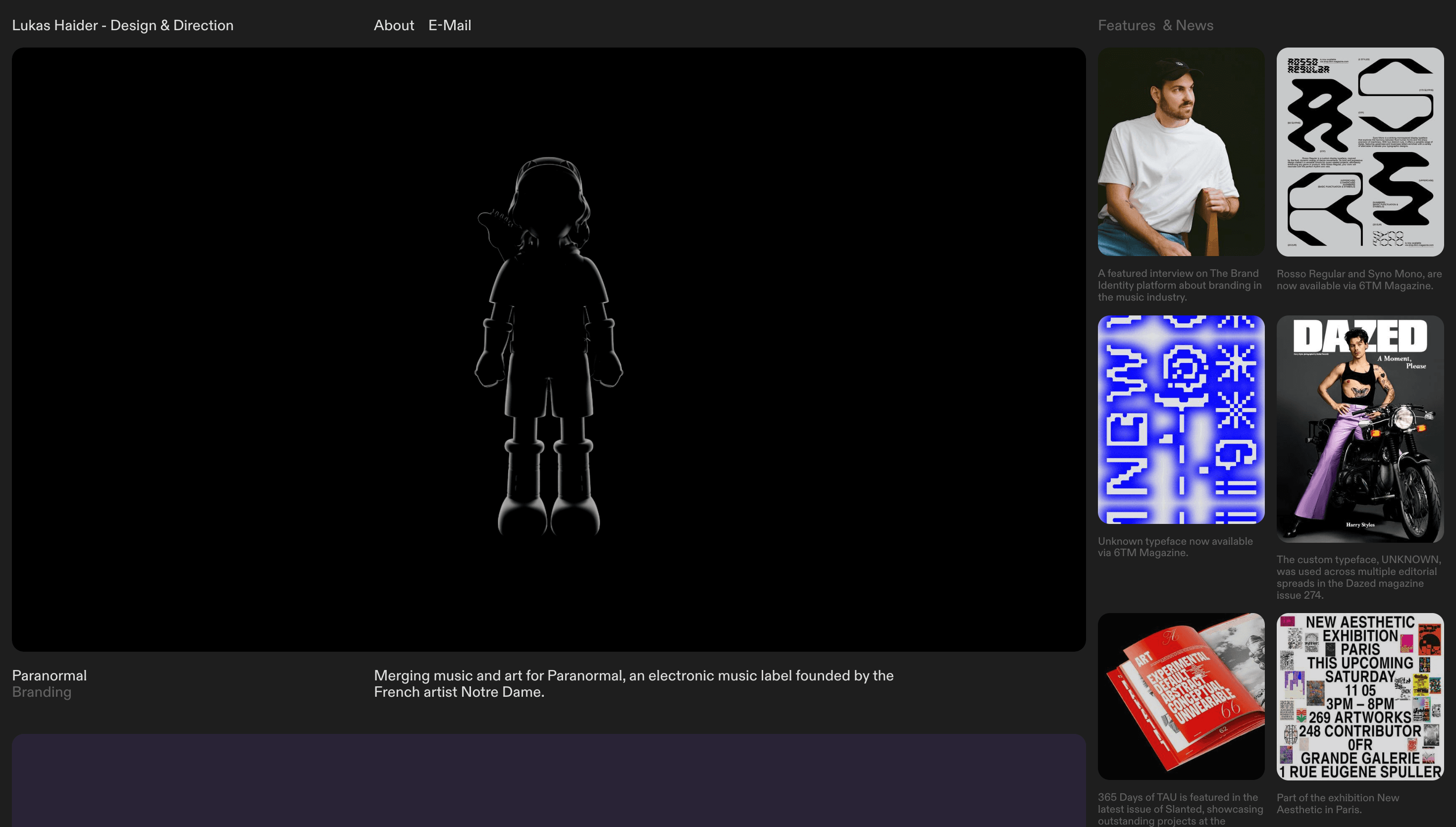 Lukas Haider — Designer, Branding website design