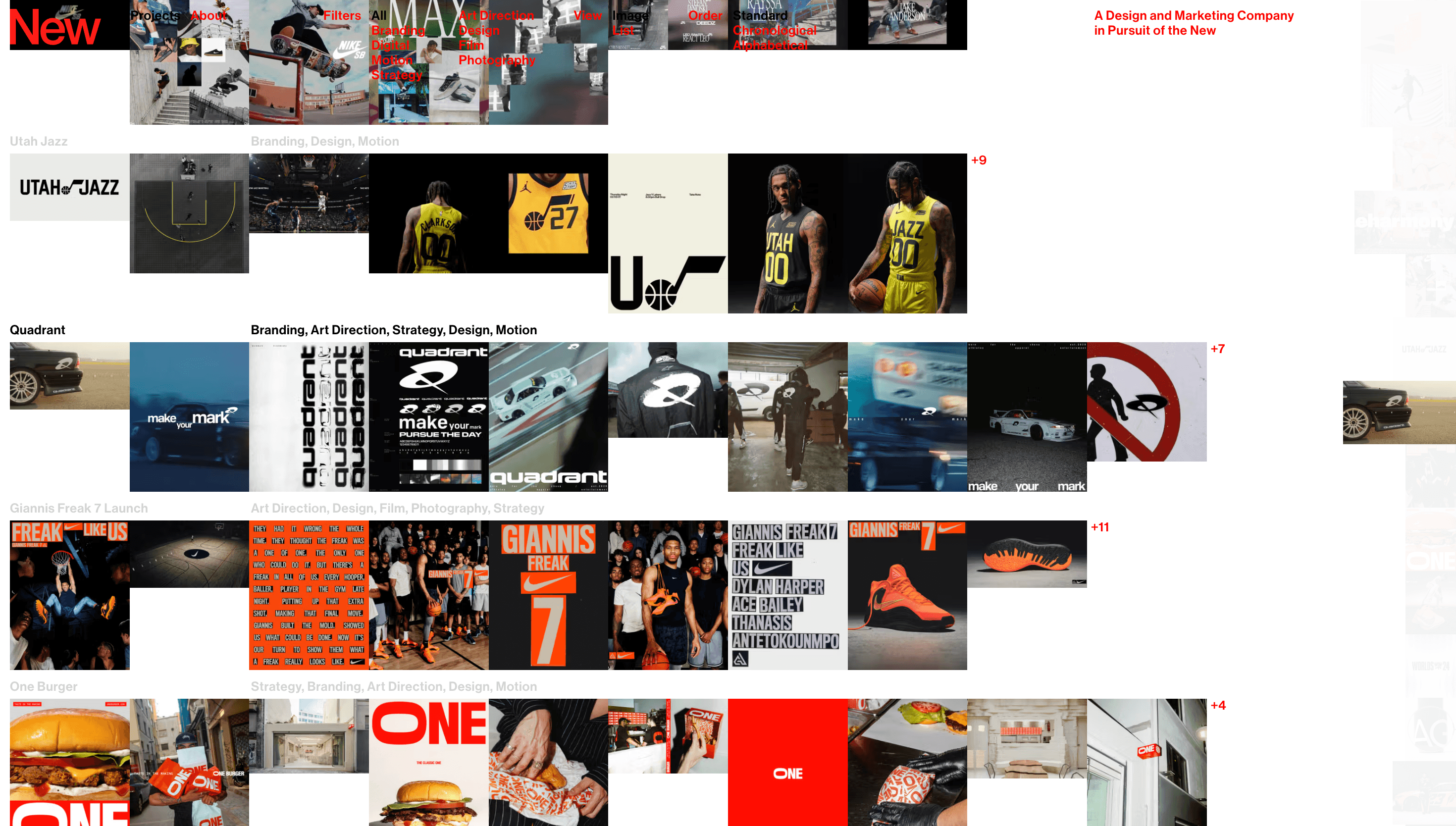 The New Company — Agency, Branding website design