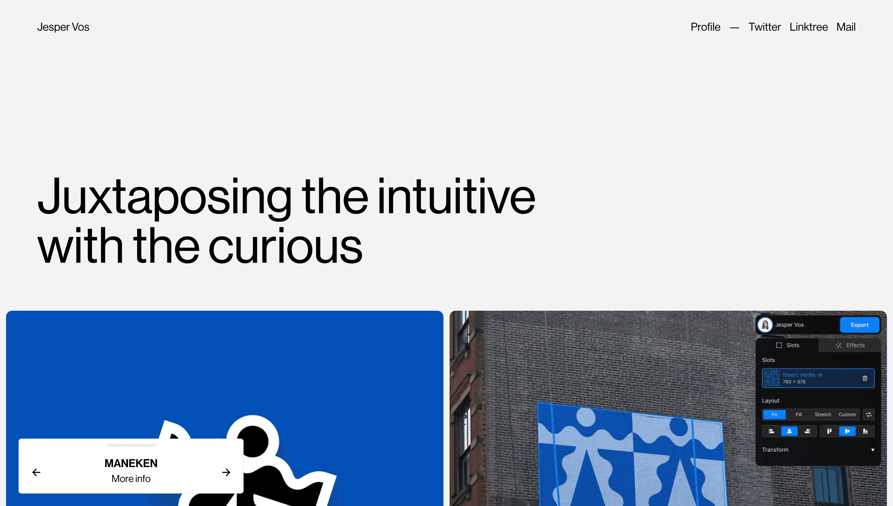 Jesper Vos — Developer, Designer website design