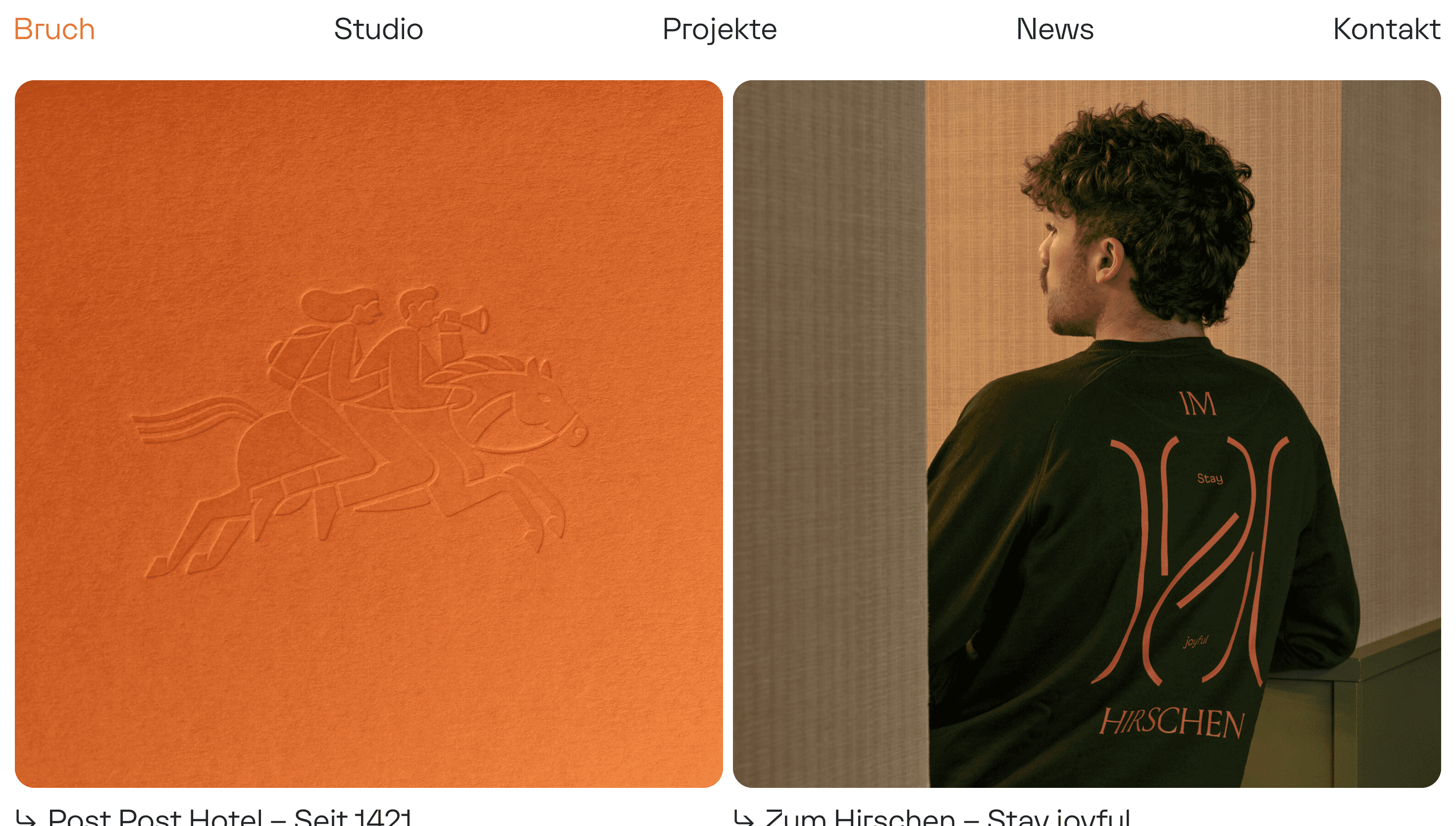 Studio Bruch — Agency, Studio website design