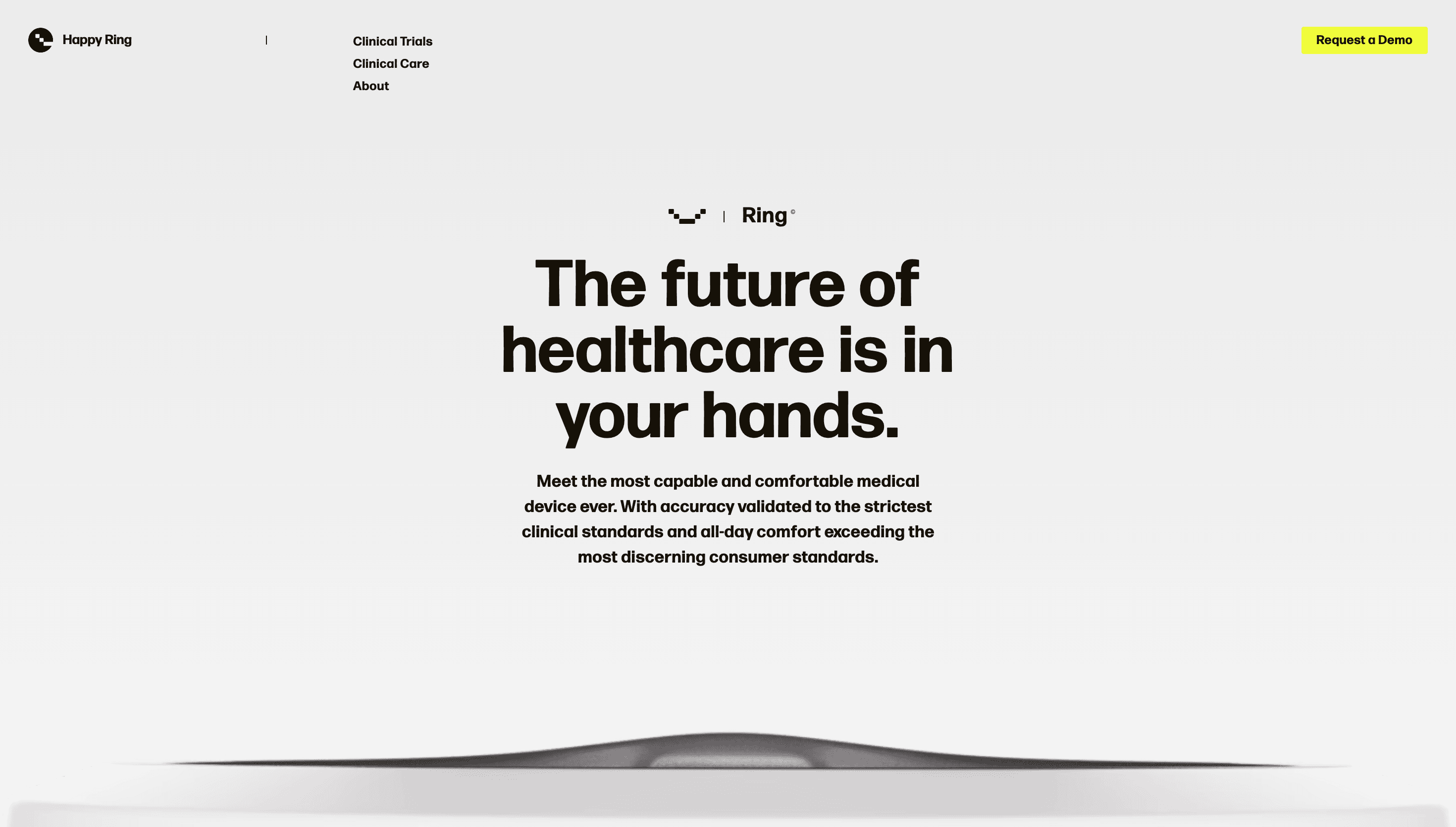 Happy Ring — Health, Tech website design