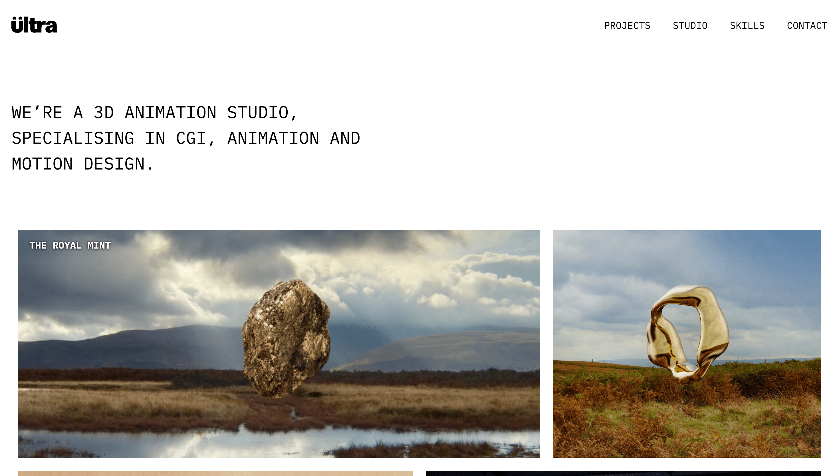 Ultra Studio — Animation, 3D website design