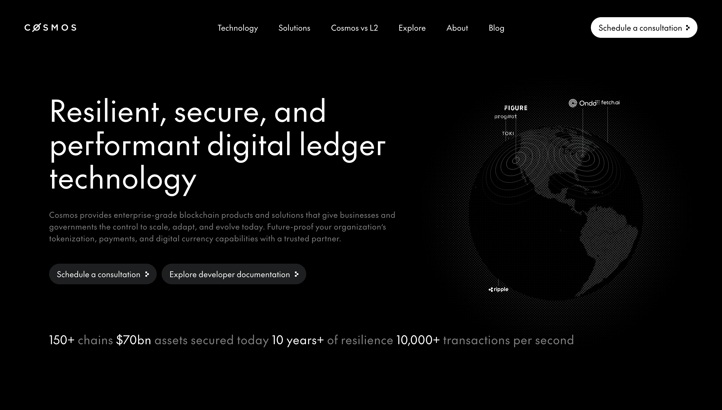 Cosmos — Tech, Web3 website design