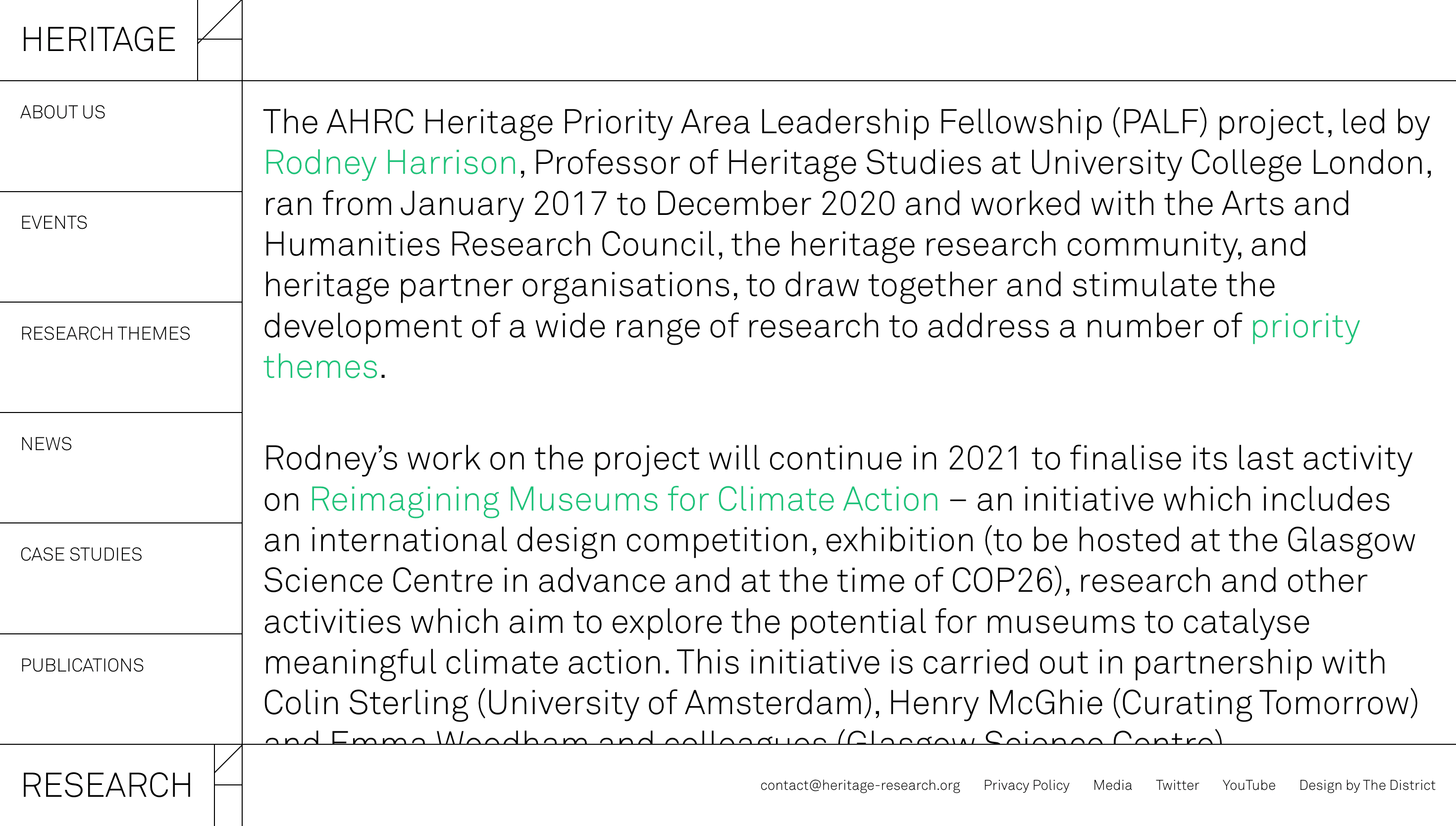 Heritage Research — Culture, Education website design