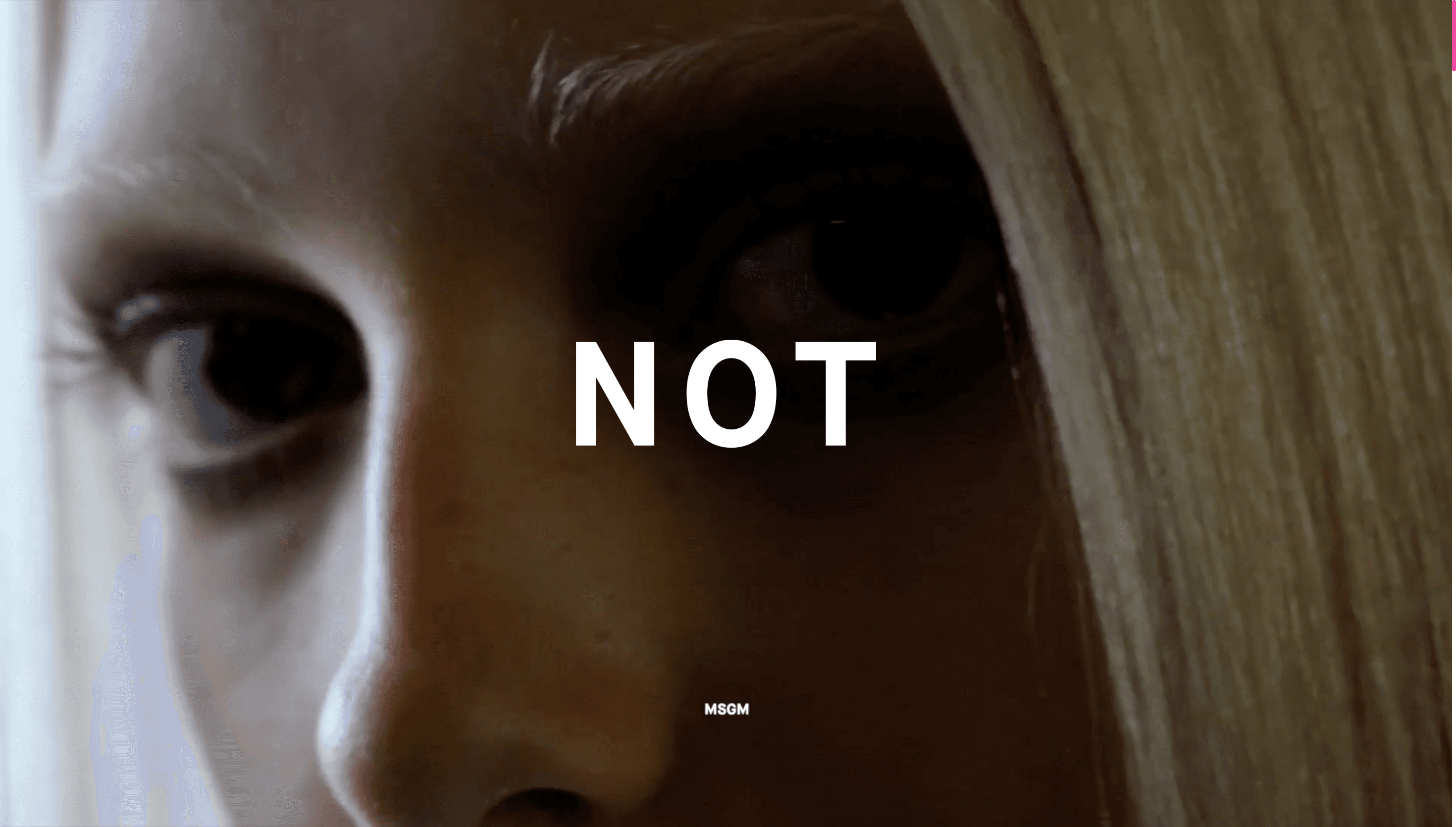 NOT — Agency, Fashion website design