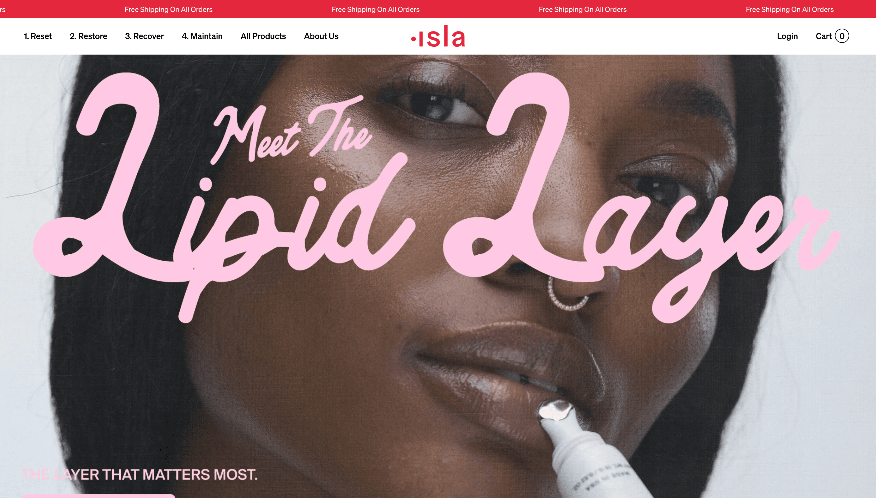 Isla Beauty — Health, Fashion website design